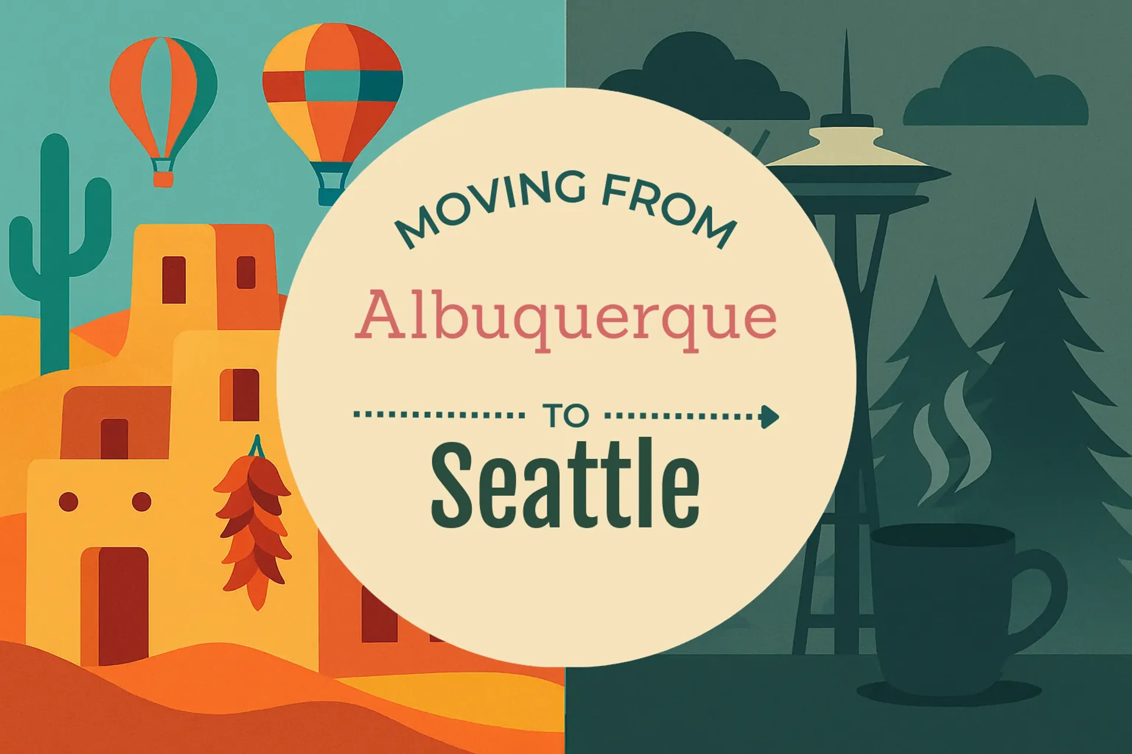 Side-by-side comparison of Albuquerque to Seattle moving companies