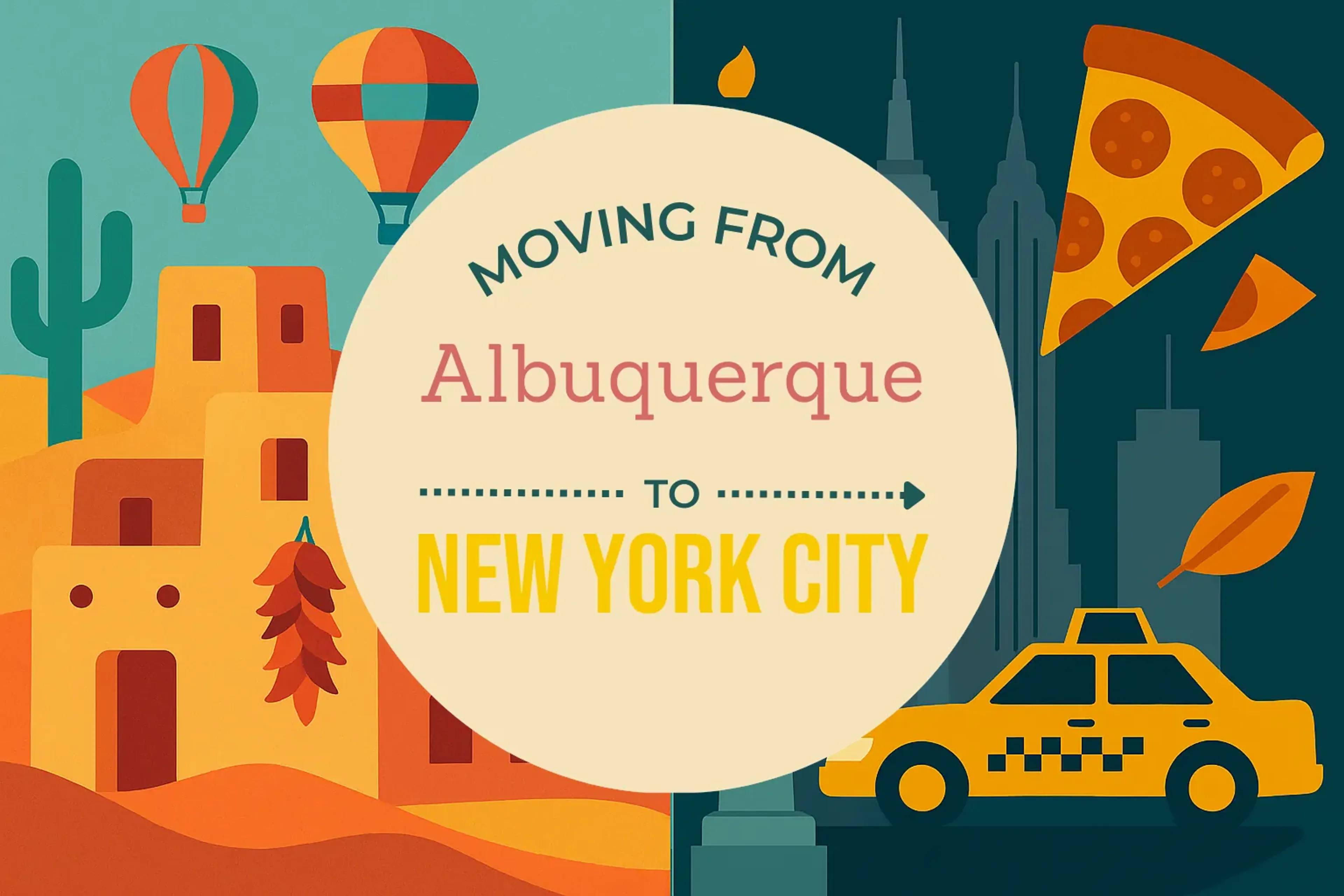 Side-by-side comparison of Albuquerque to New York City moving companies