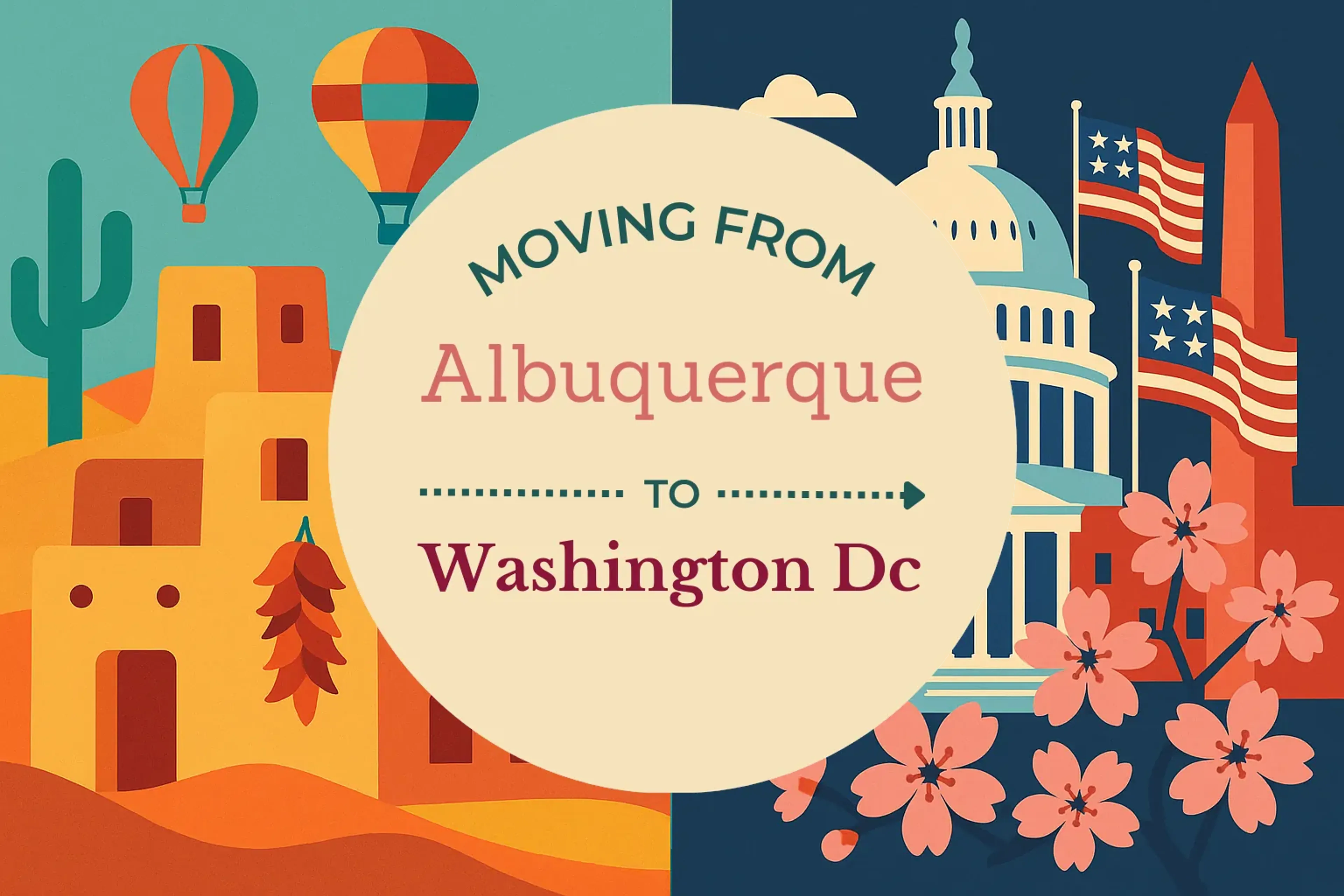 Side-by-side comparison of Albuquerque to Washington DC moving companies