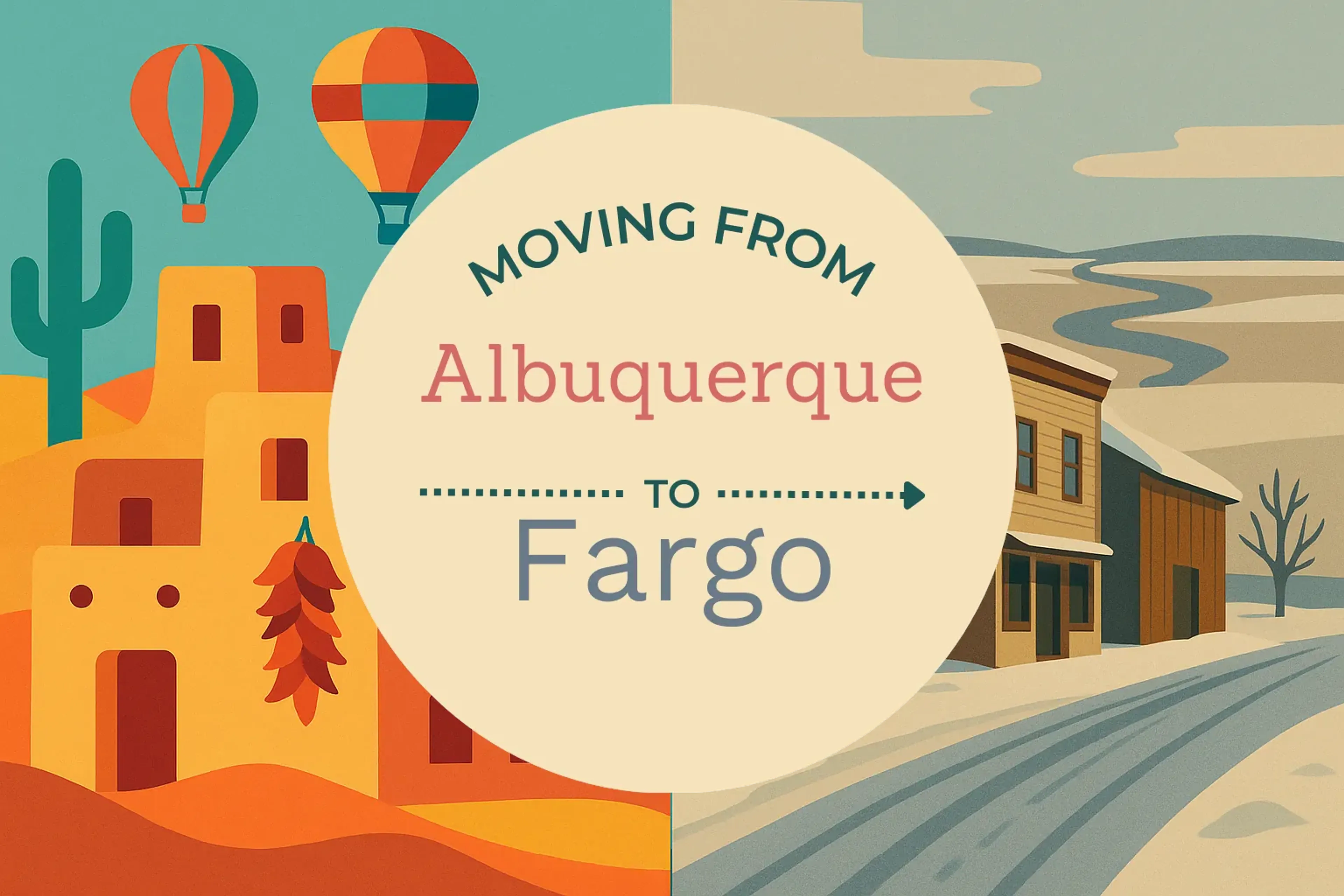 Side-by-side comparison of Albuquerque to Fargo moving companies