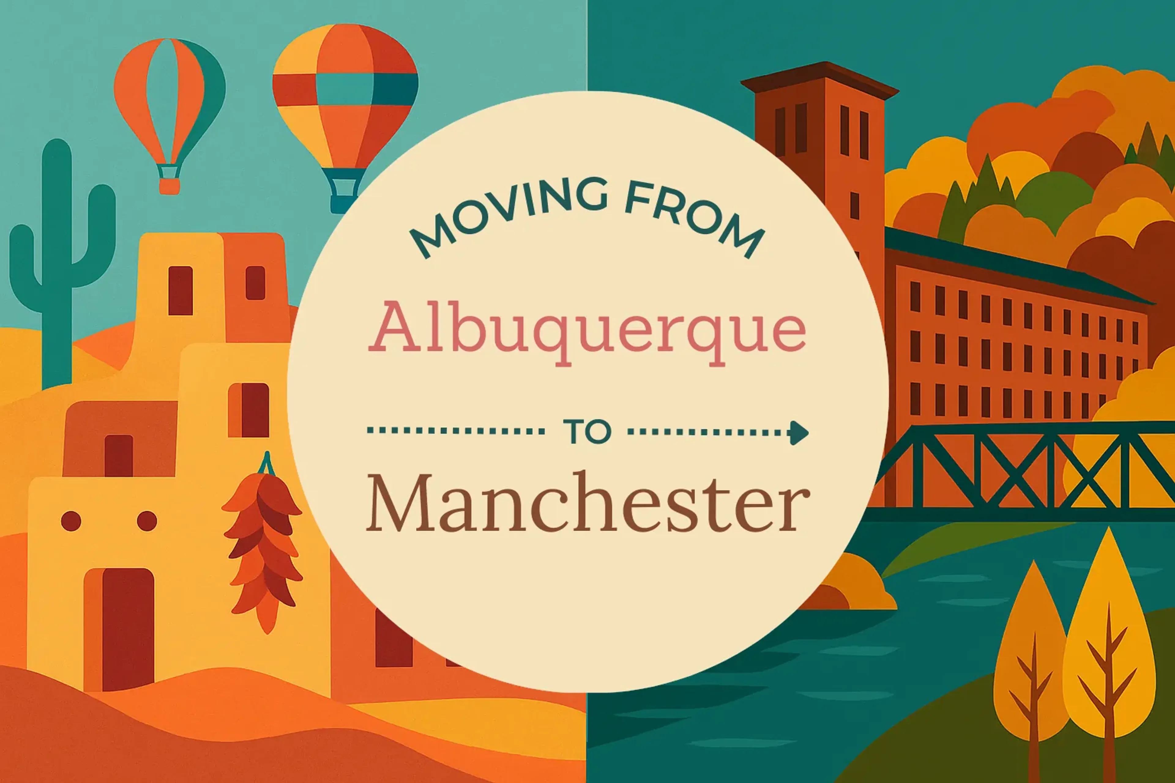 Side-by-side comparison of Albuquerque to Manchester moving companies