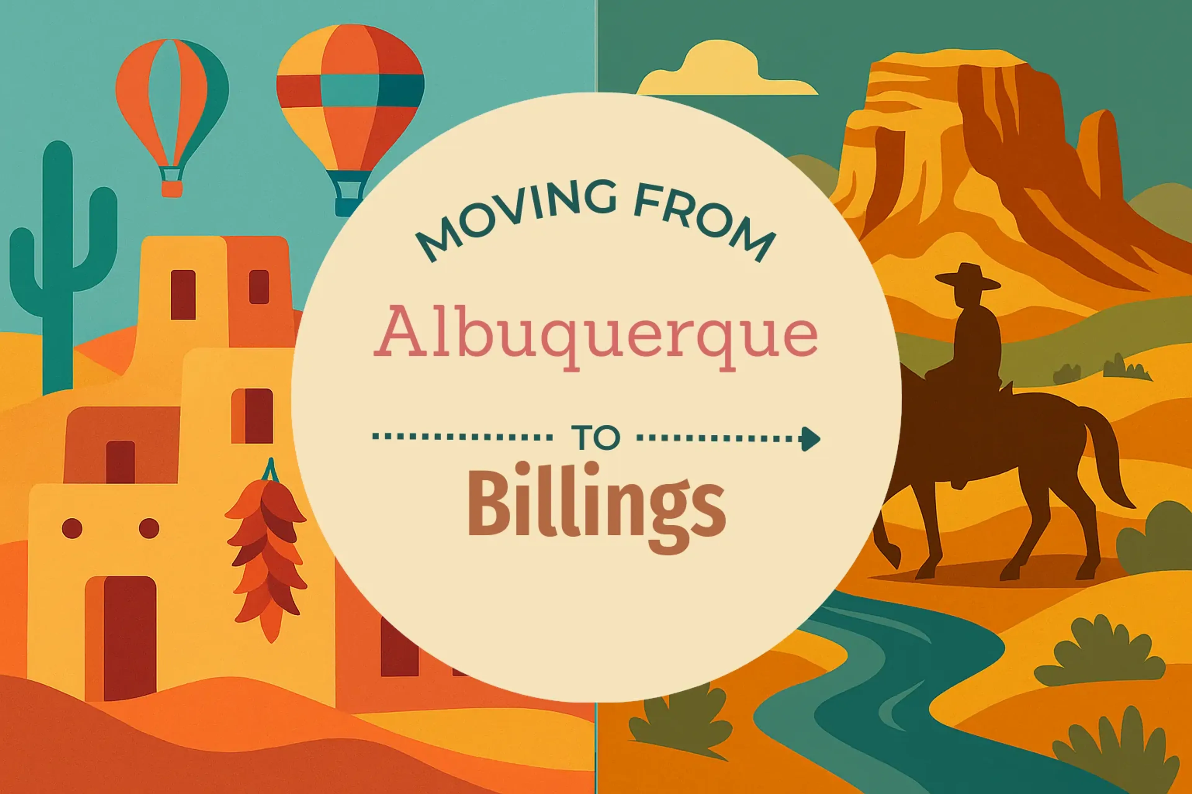 Side-by-side comparison of Albuquerque to Billings moving companies