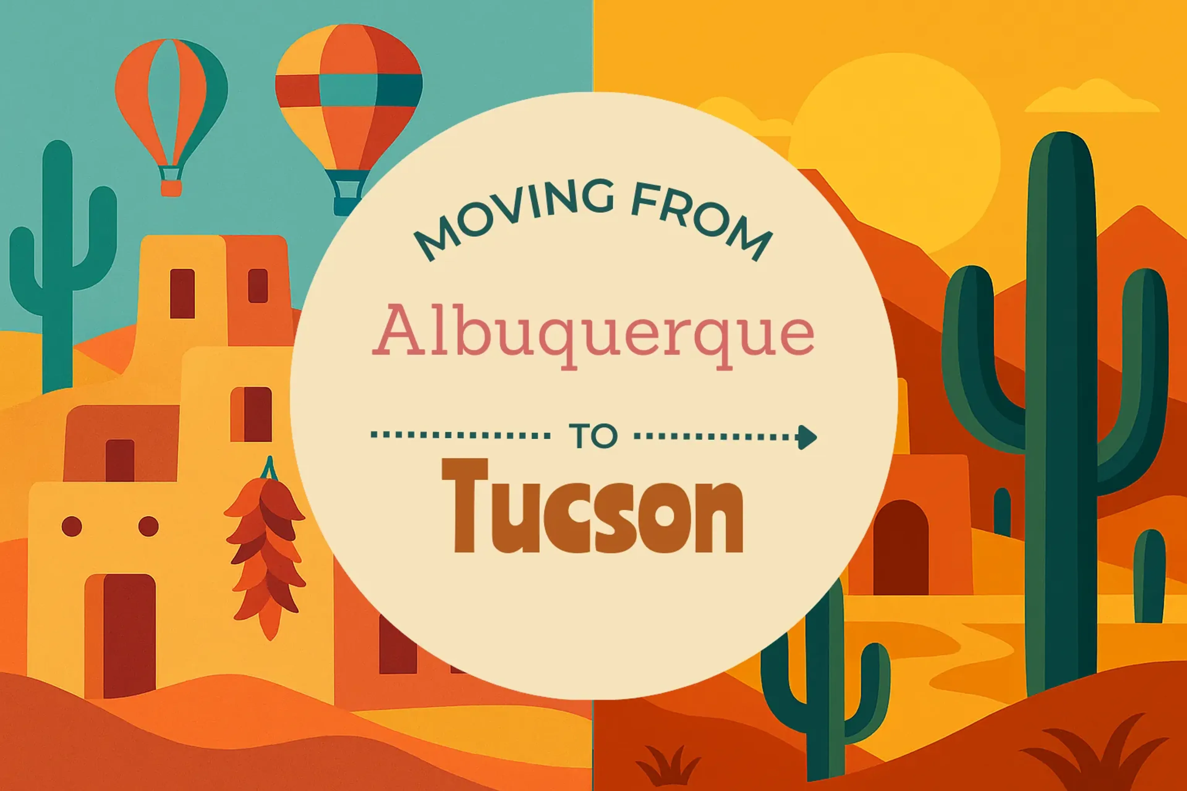 Side-by-side comparison of Albuquerque to Tucson moving companies