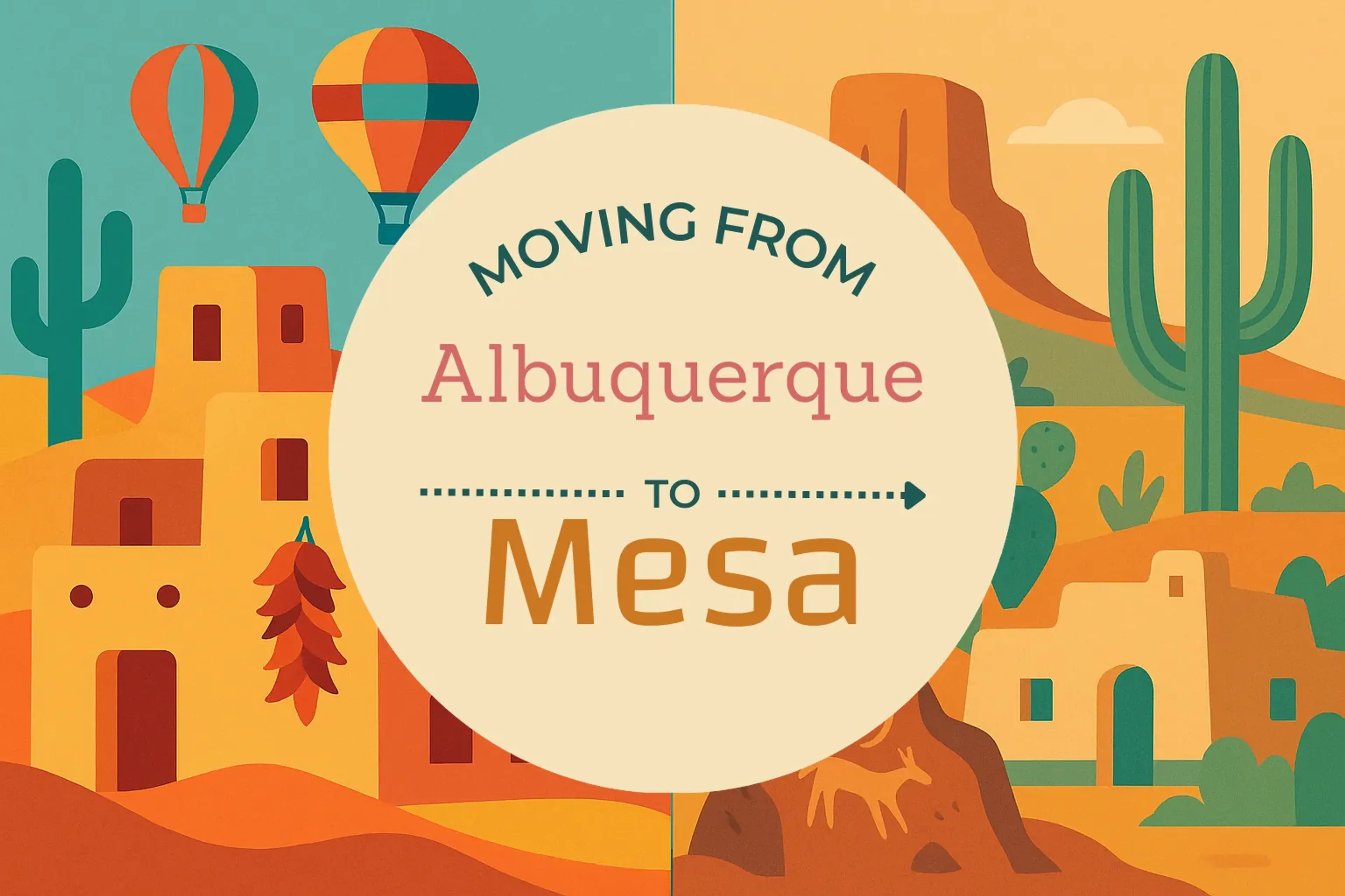 Side-by-side comparison of Albuquerque to Mesa moving companies