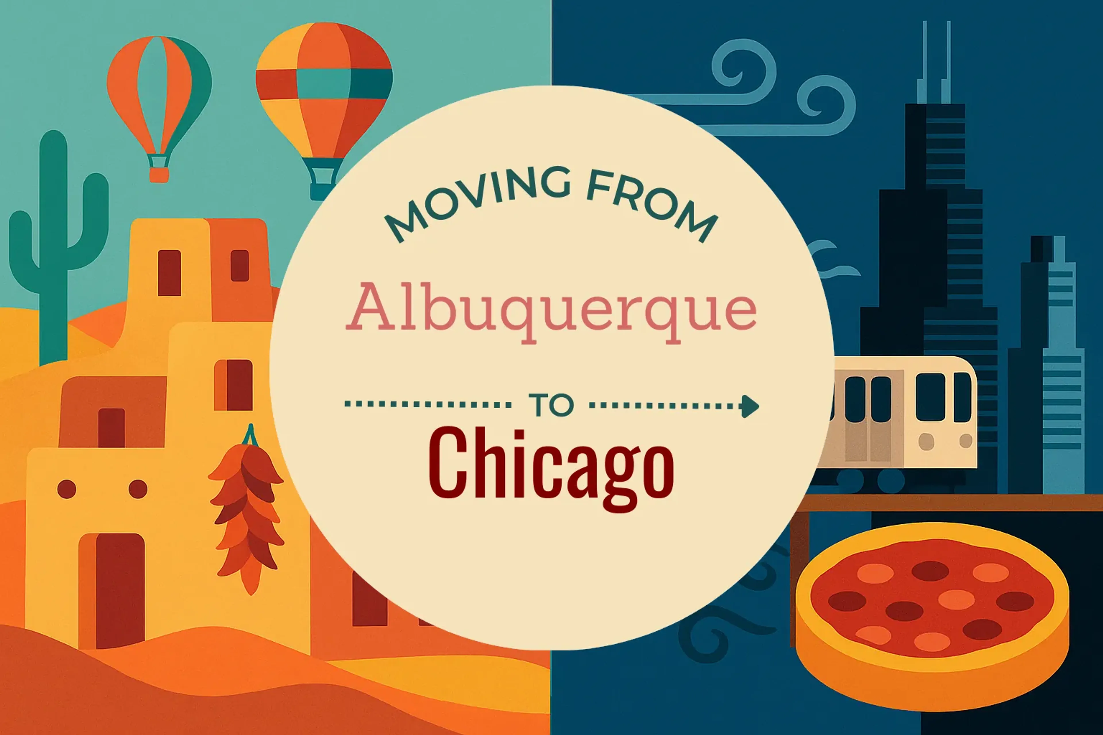Side-by-side comparison of Albuquerque to Chicago moving companies
