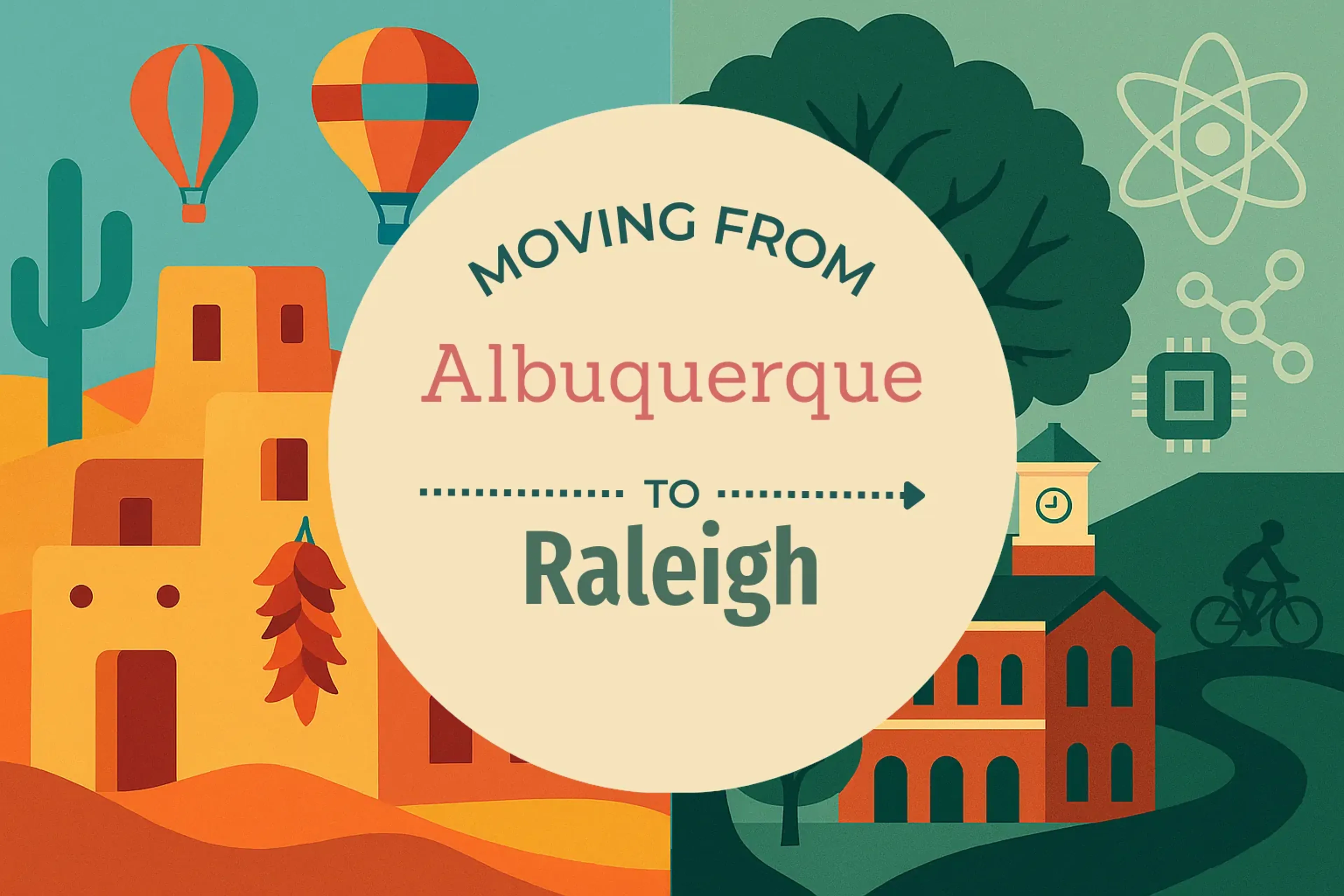 Side-by-side comparison of Albuquerque to Raleigh moving companies