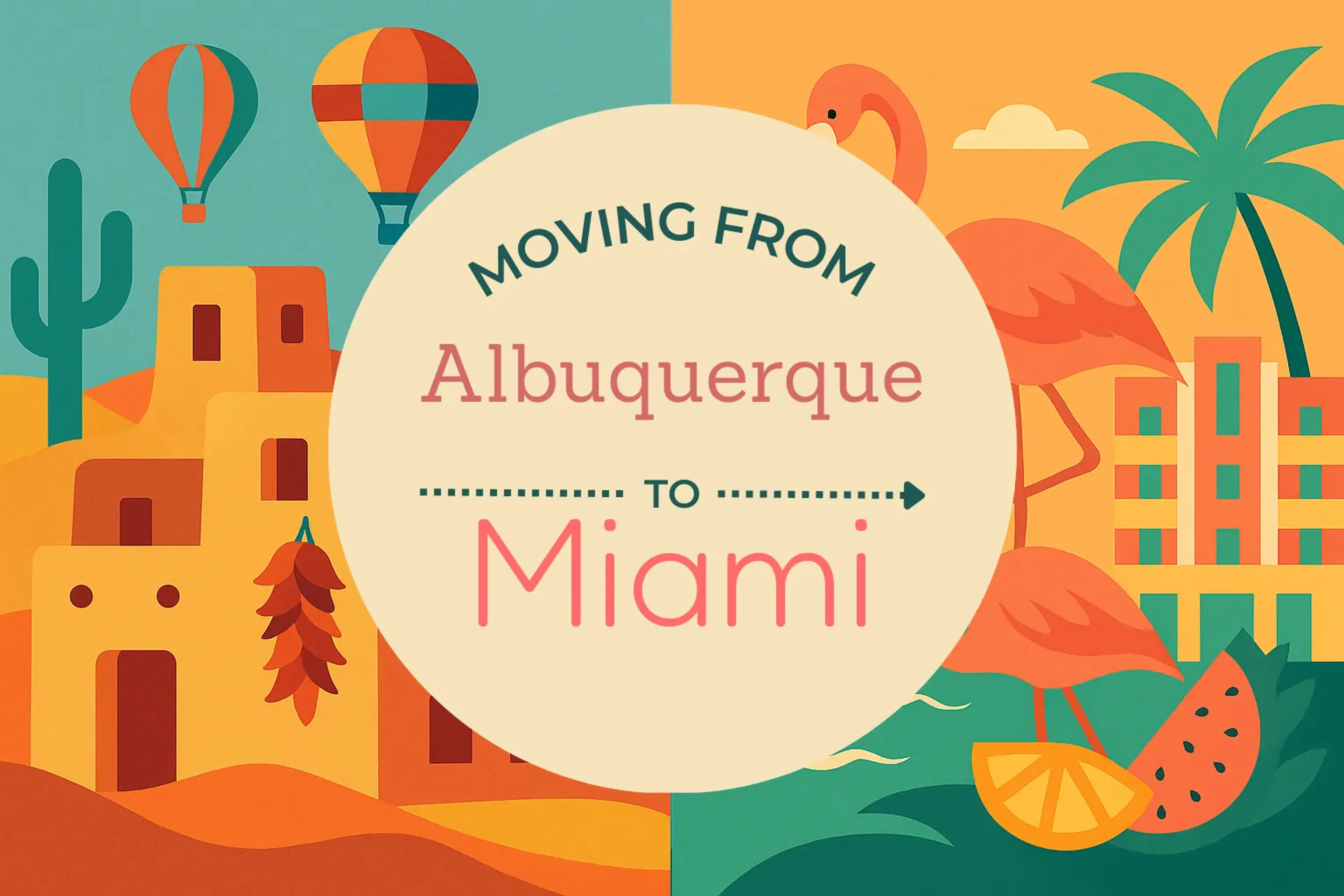 Side-by-side comparison of Albuquerque to Miami moving companies