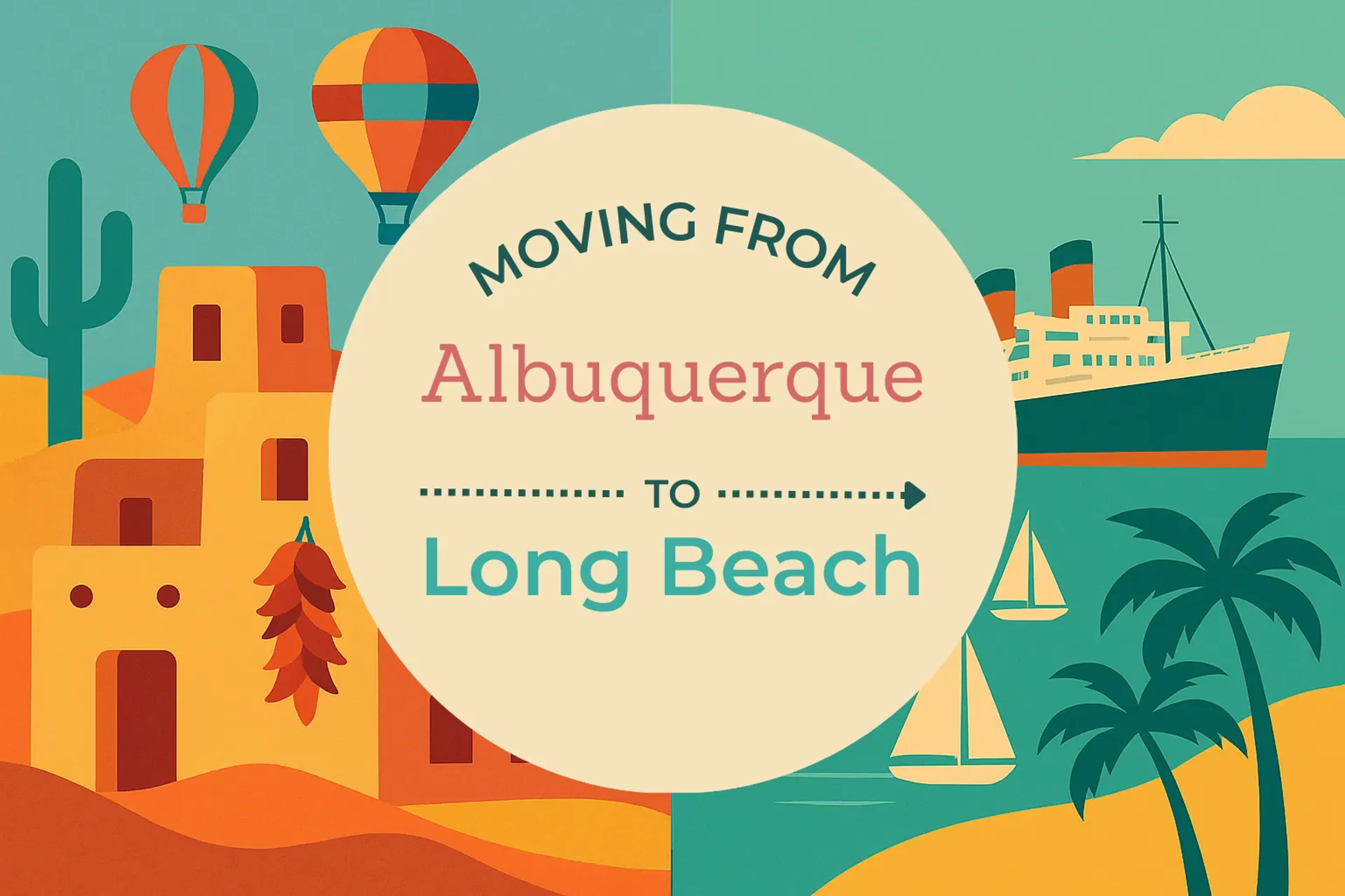 Side-by-side comparison of Albuquerque to Long Beach moving companies