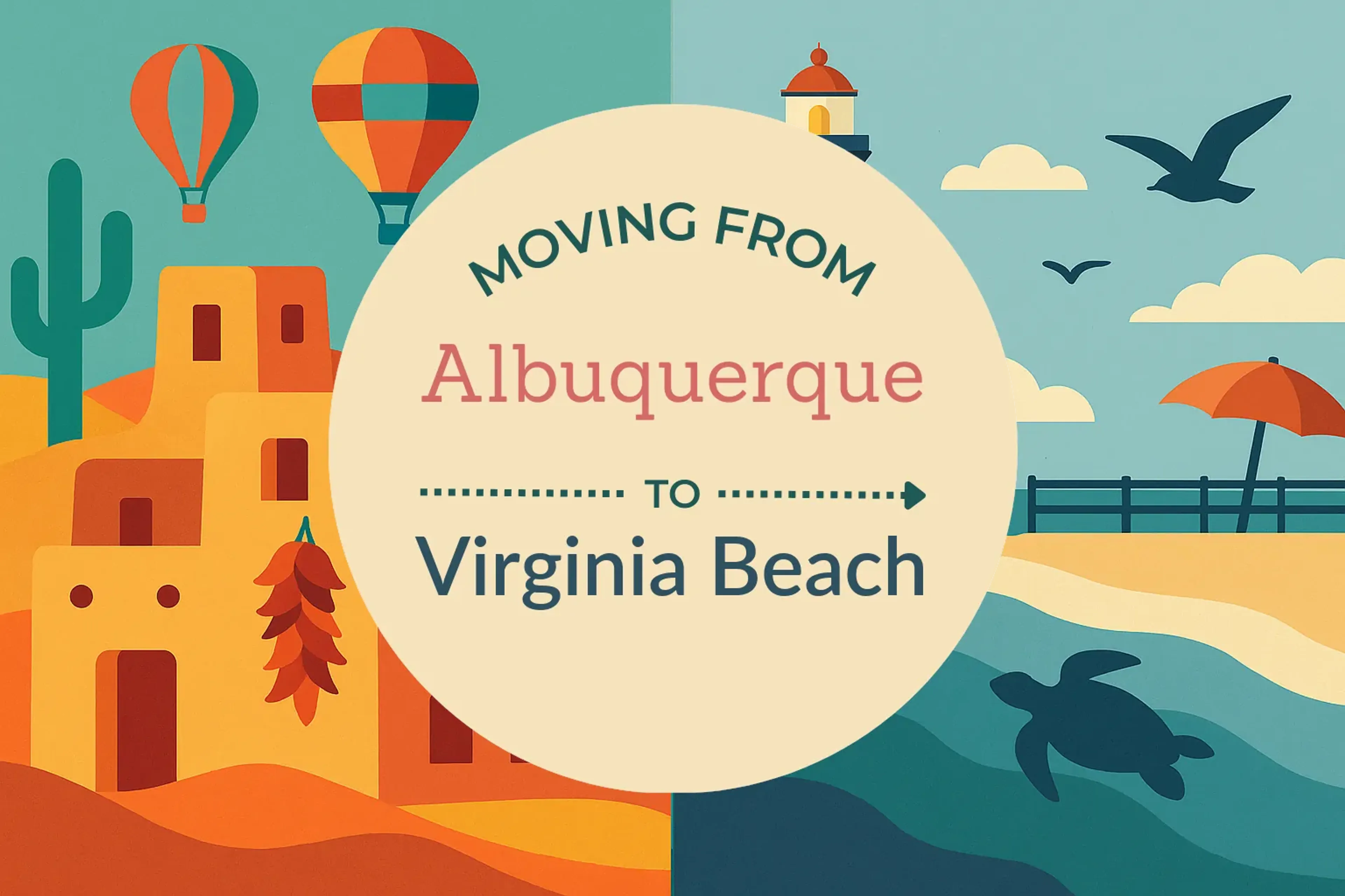 Side-by-side comparison of Albuquerque to Virginia Beach moving companies