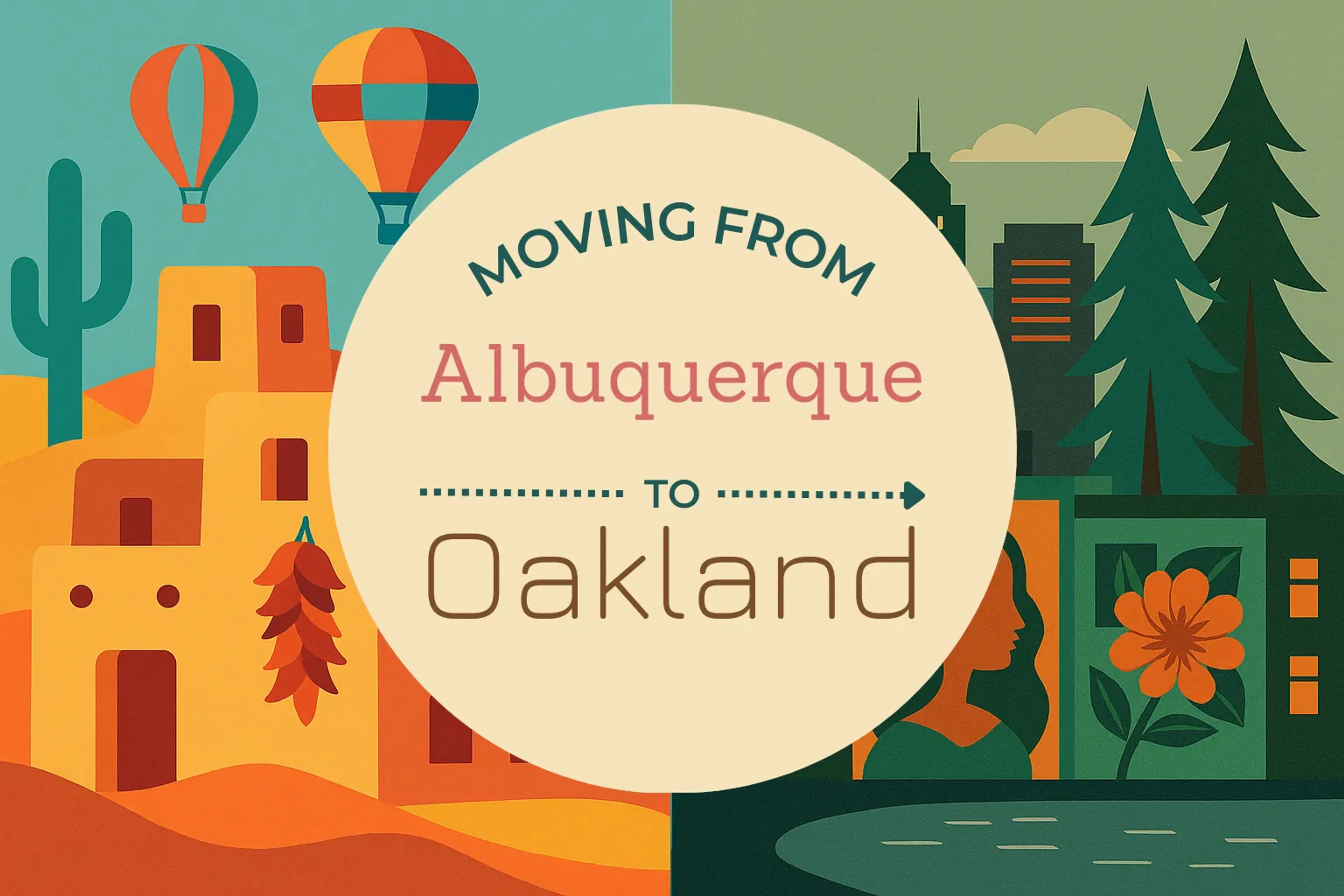 Side-by-side comparison of Albuquerque to Oakland moving companies