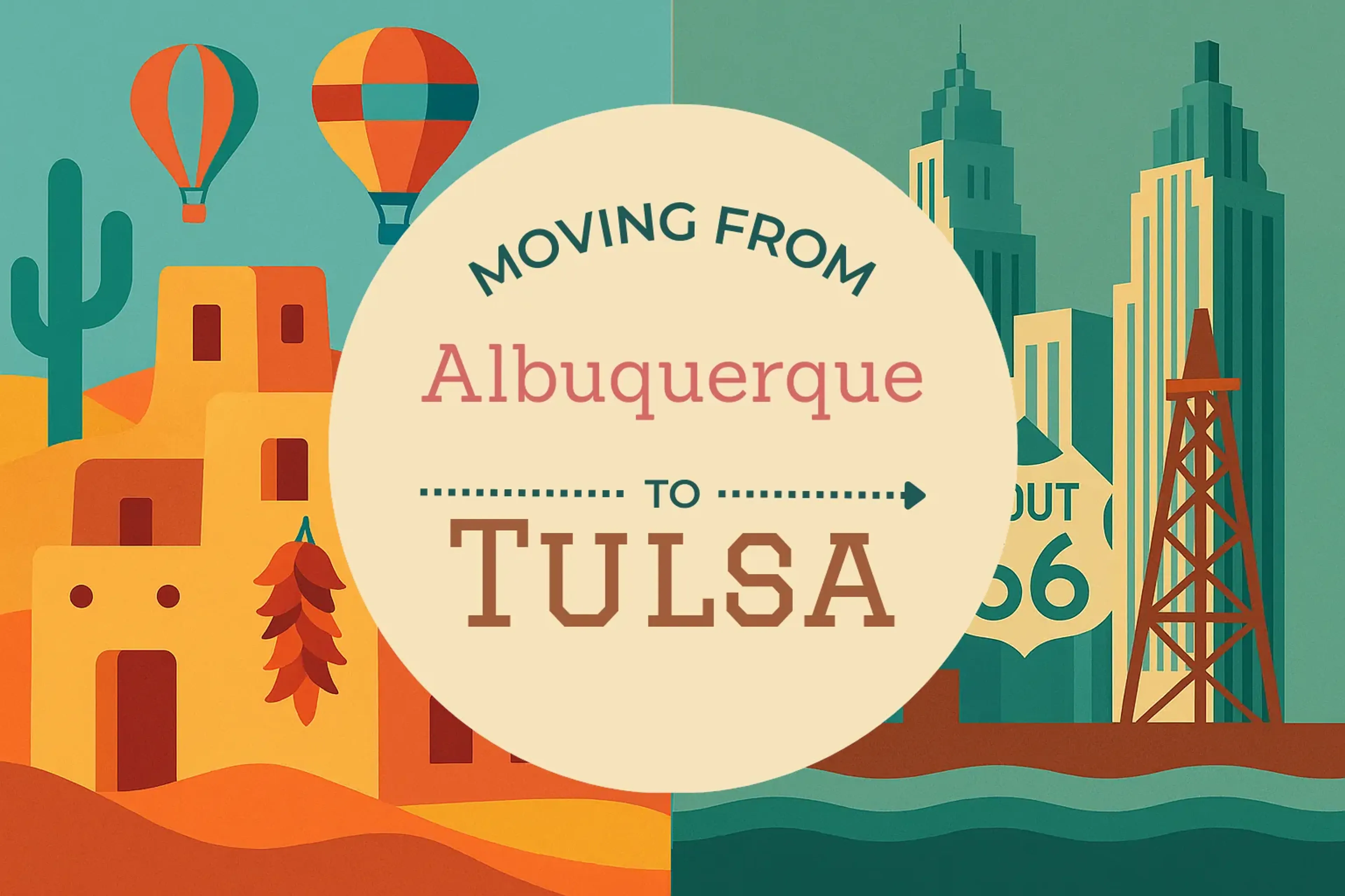 Side-by-side comparison of Albuquerque to Tulsa moving companies