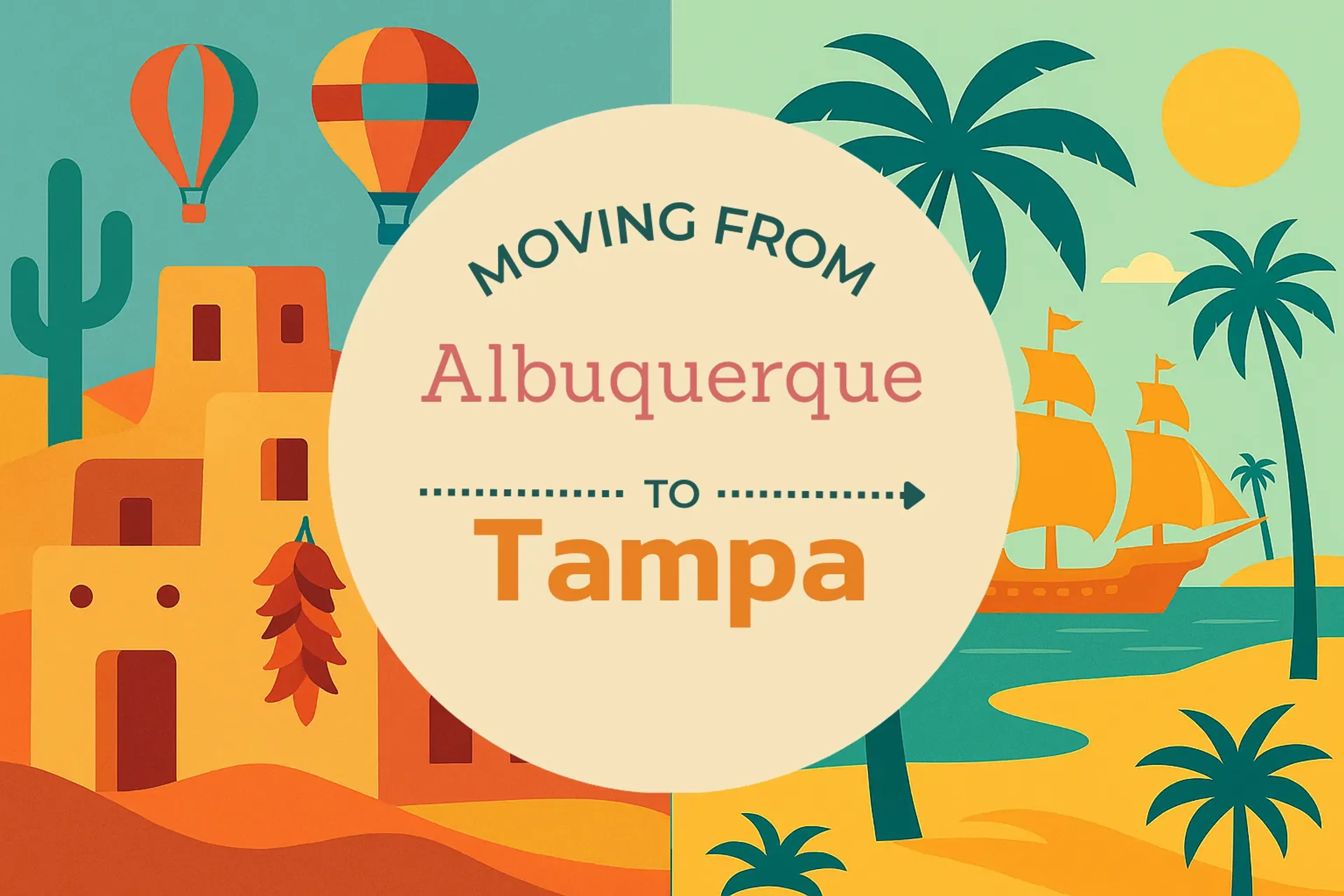 Side-by-side comparison of Albuquerque to Tampa moving companies