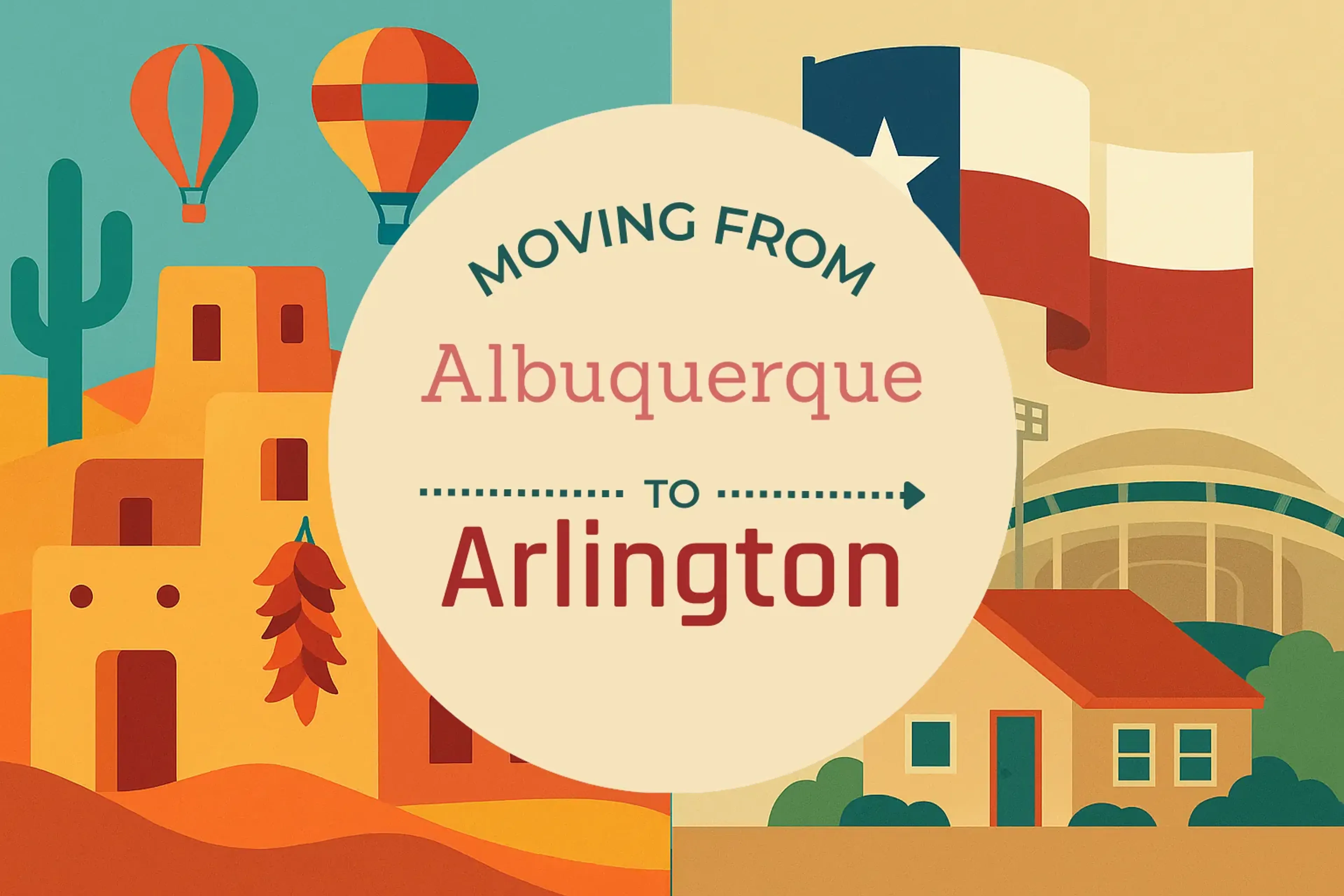 Side-by-side comparison of Albuquerque to Arlington moving companies
