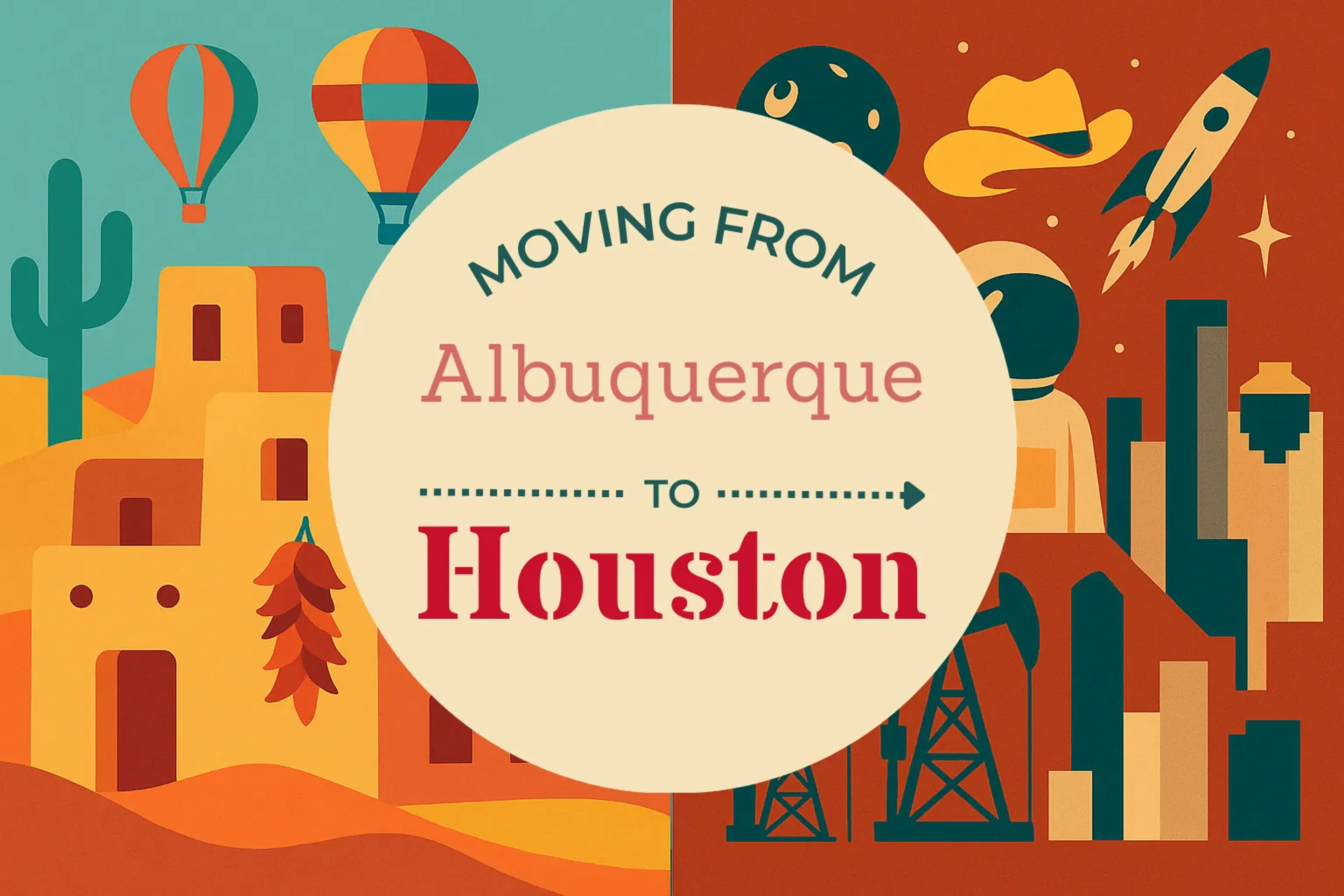 Side-by-side comparison of Albuquerque to Houston moving companies