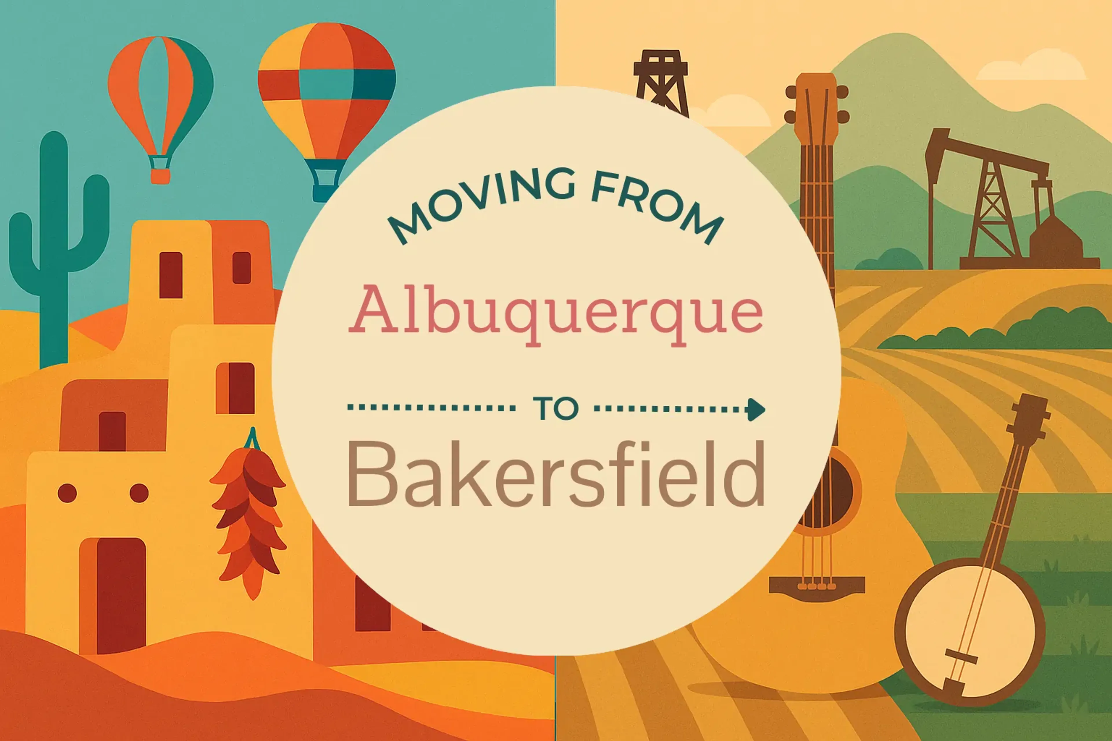 Side-by-side comparison of Albuquerque to Bakersfield moving companies