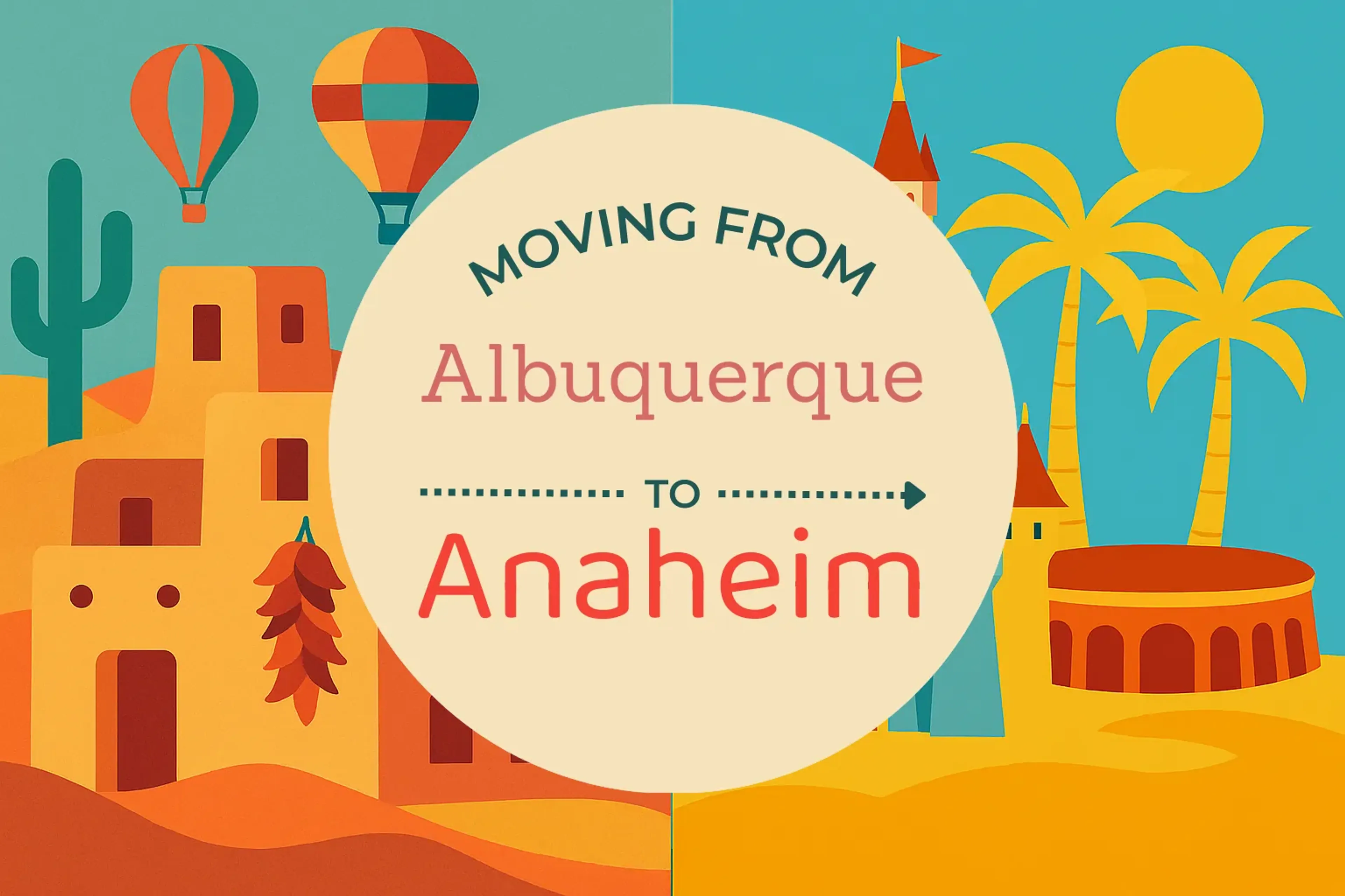 Side-by-side comparison of Albuquerque to Anaheim moving companies