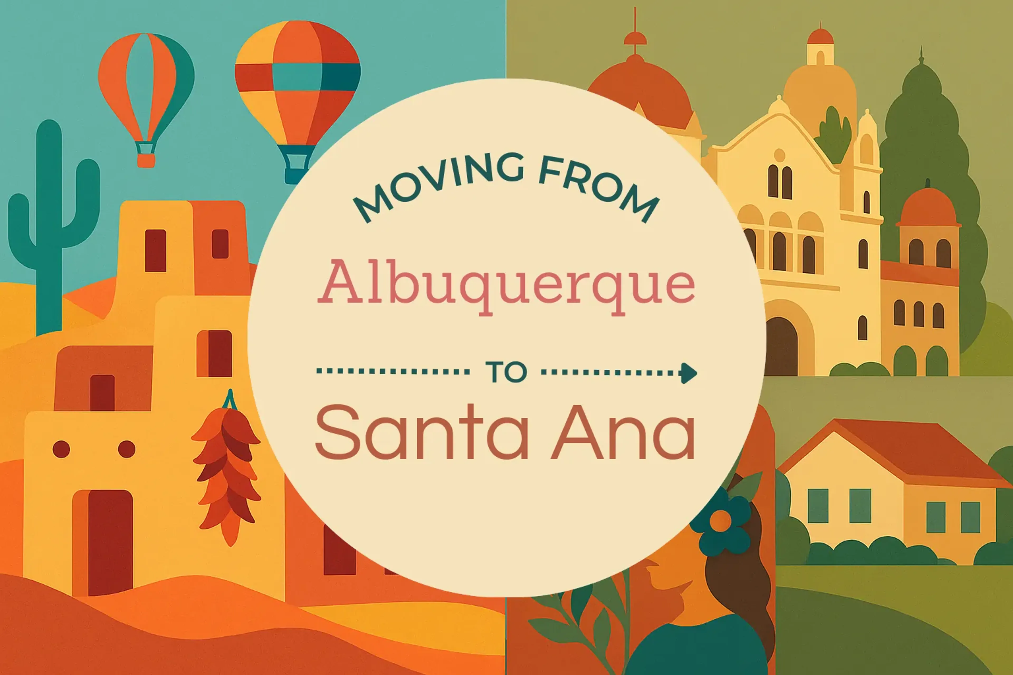 Side-by-side comparison of Albuquerque to Santa Ana moving companies