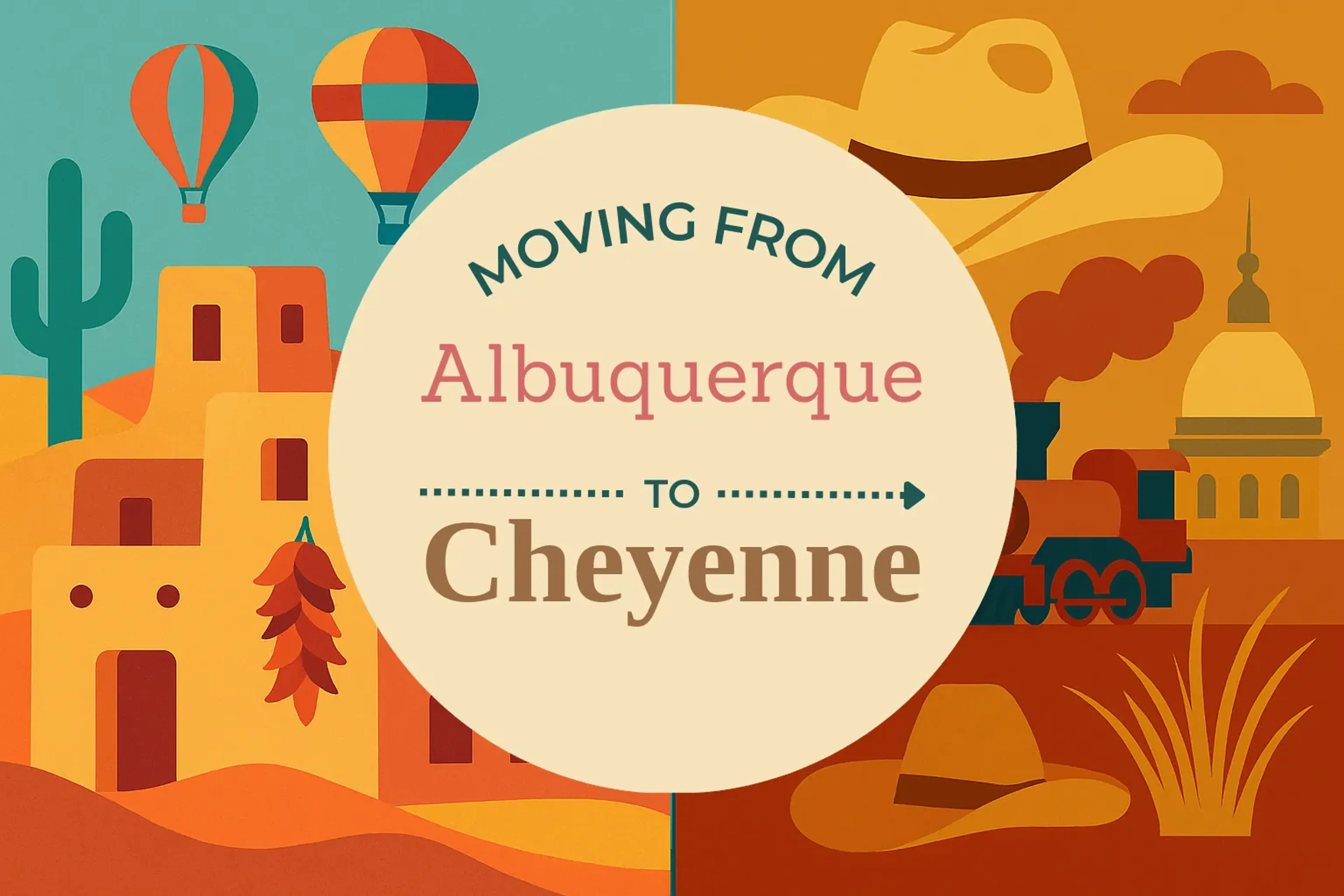 Side-by-side comparison of Albuquerque to Cheyenne moving companies
