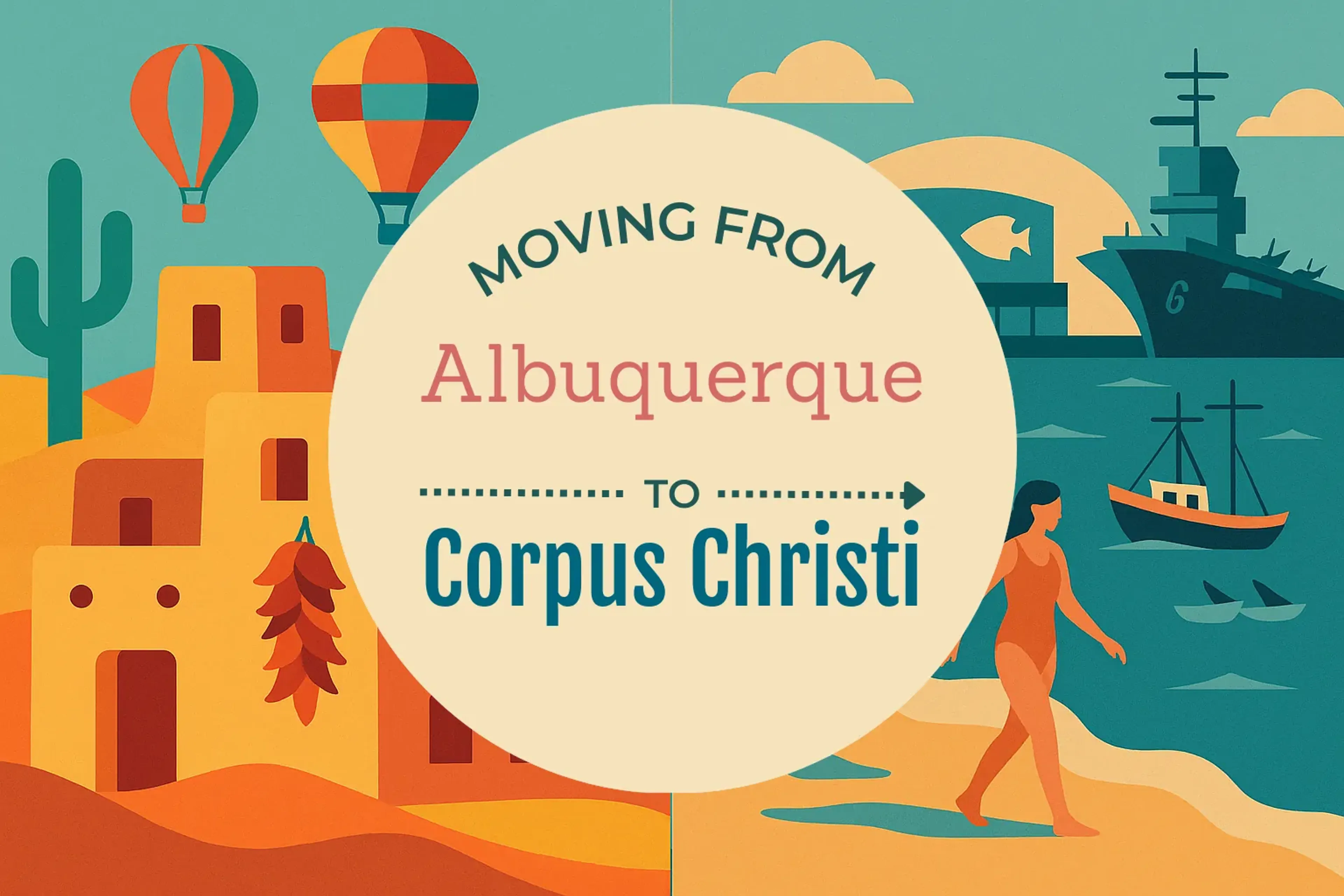 Side-by-side comparison of Albuquerque to Corpus Christi moving companies