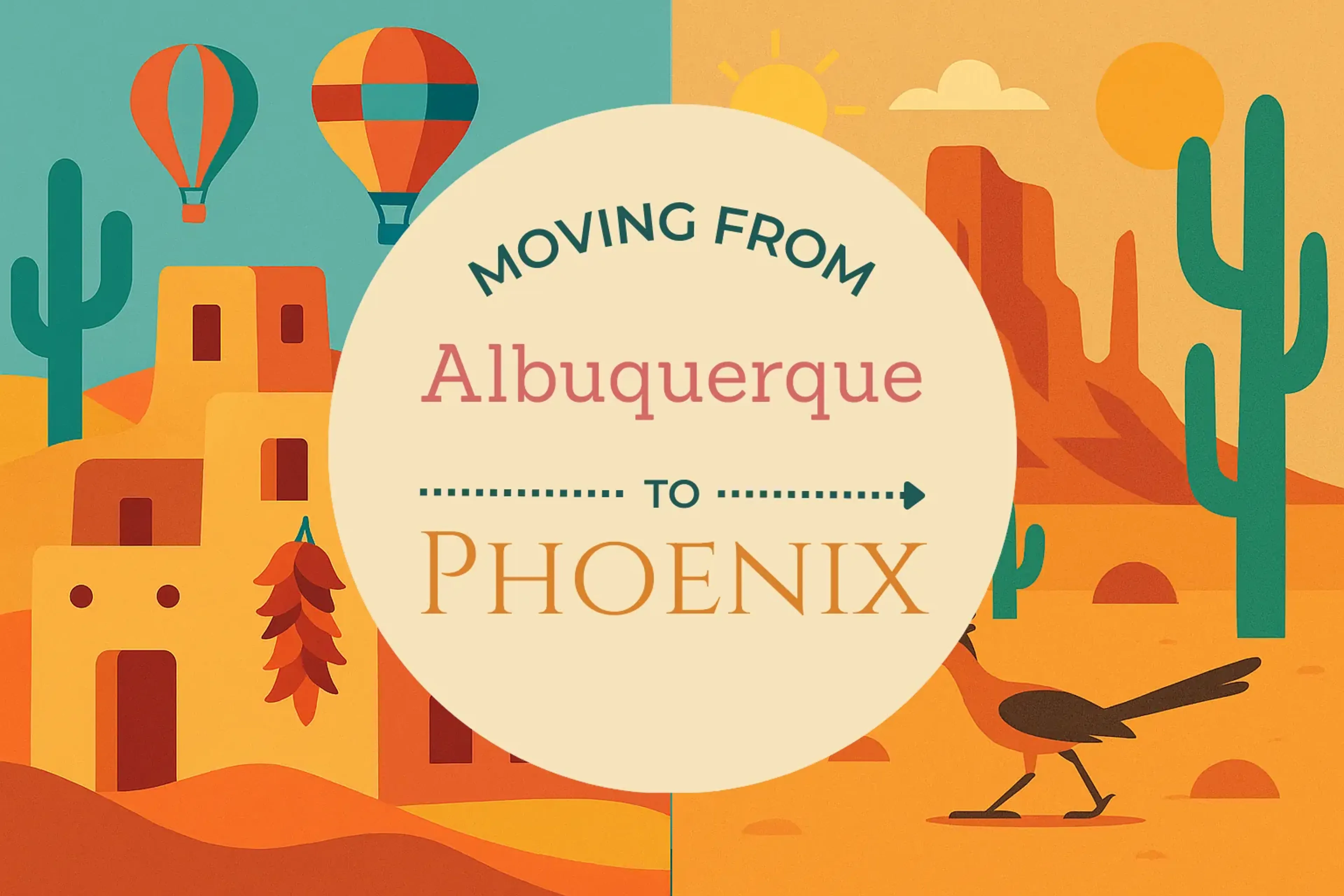 Side-by-side comparison of Albuquerque to Phoenix moving companies
