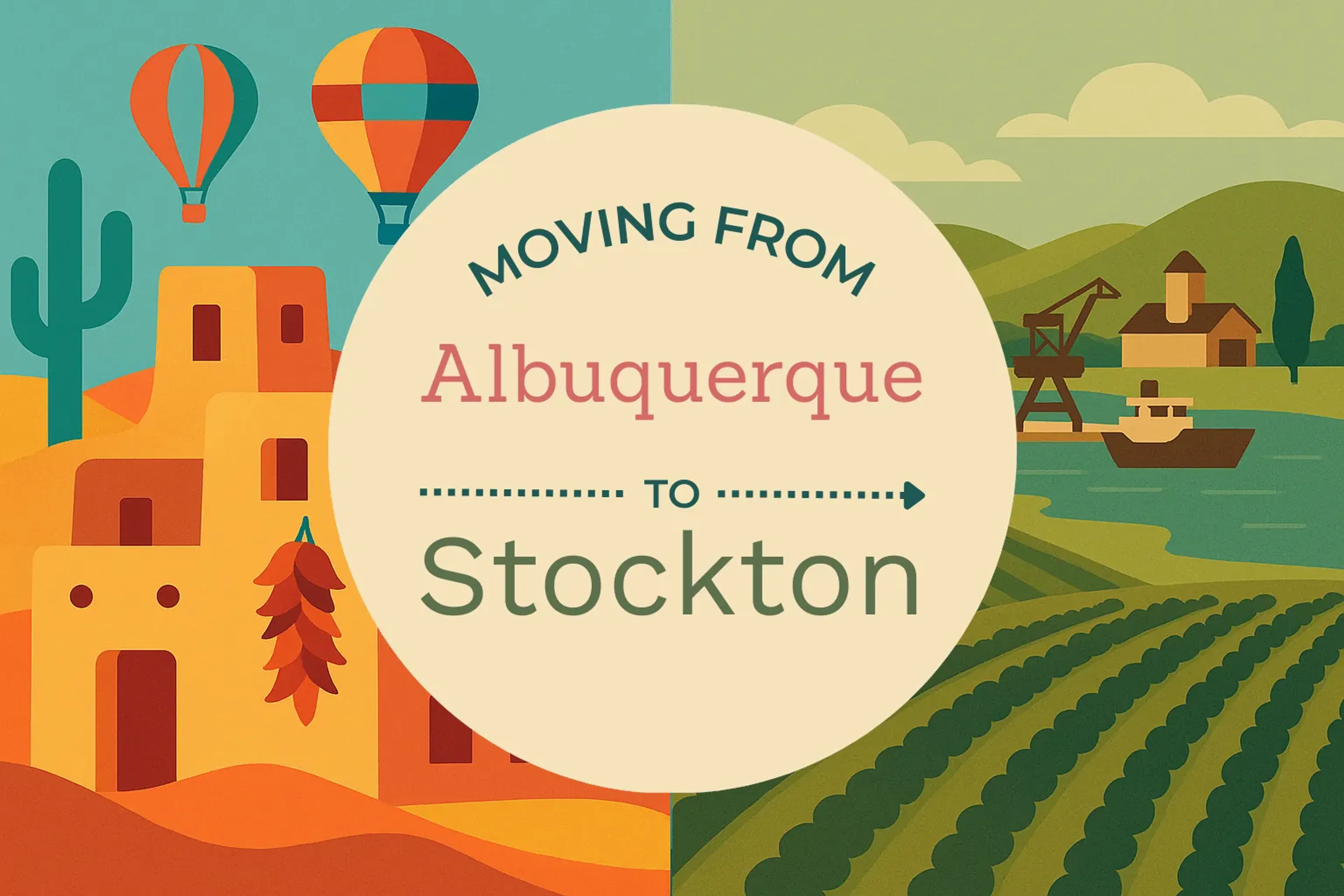 Side-by-side comparison of Albuquerque to Stockton moving companies