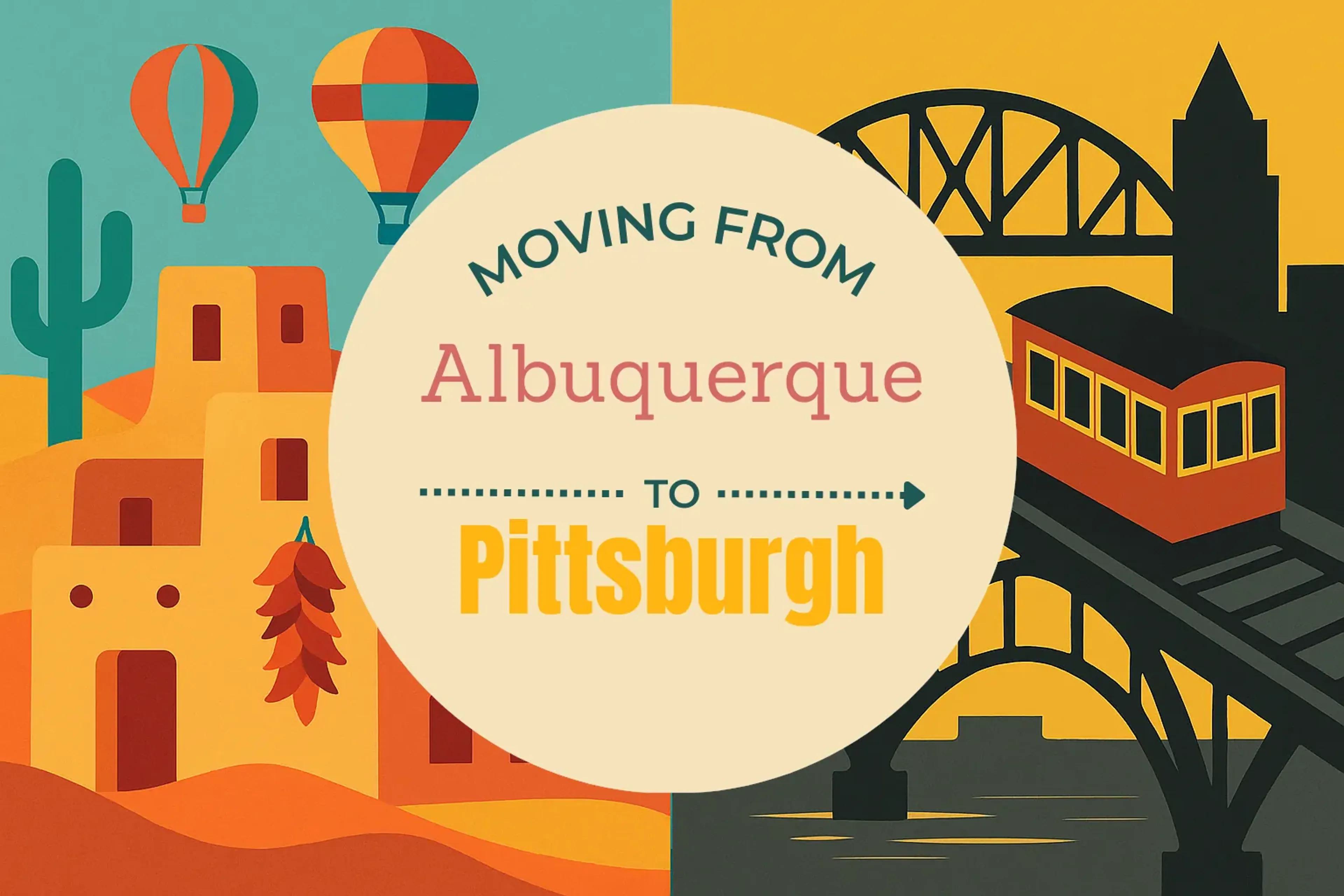 Side-by-side comparison of Albuquerque to Pittsburgh moving companies