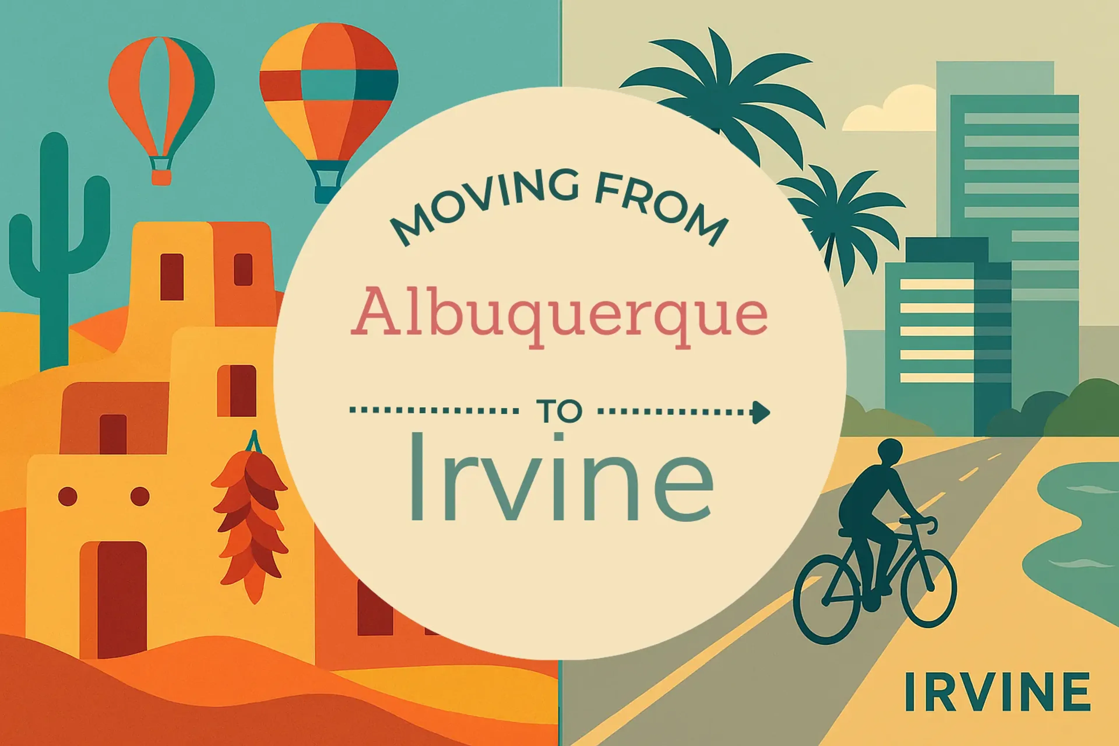 Side-by-side comparison of Albuquerque to Irvine moving companies