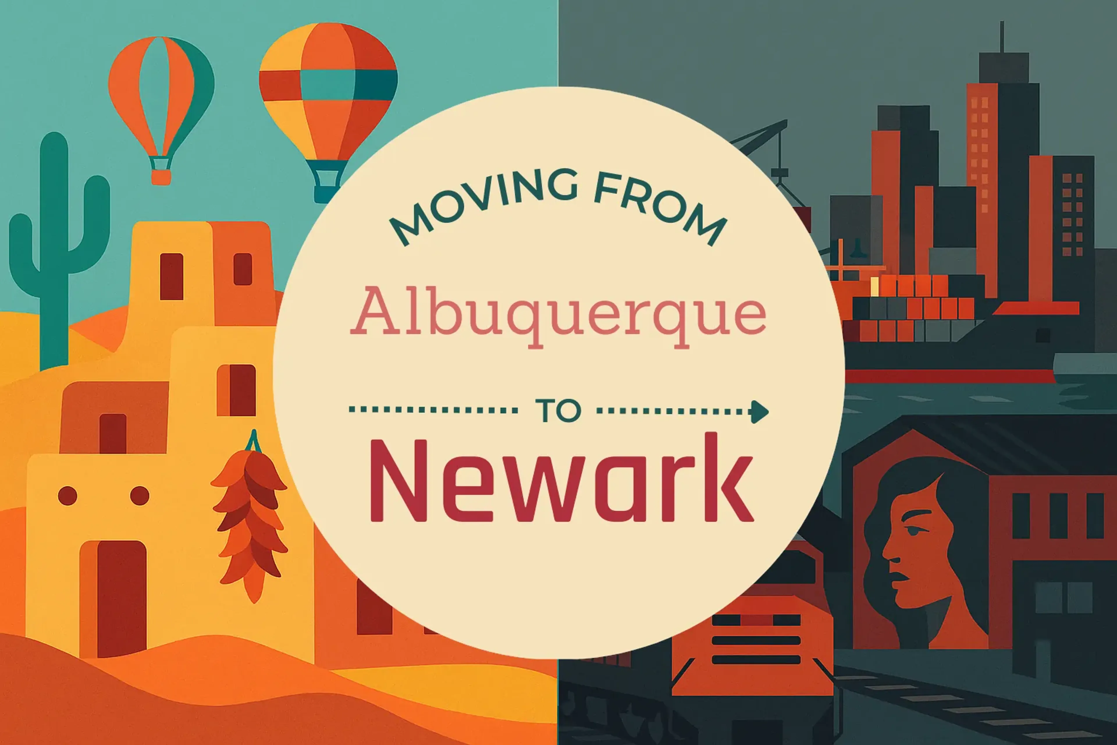 Side-by-side comparison of Albuquerque to Newark moving companies