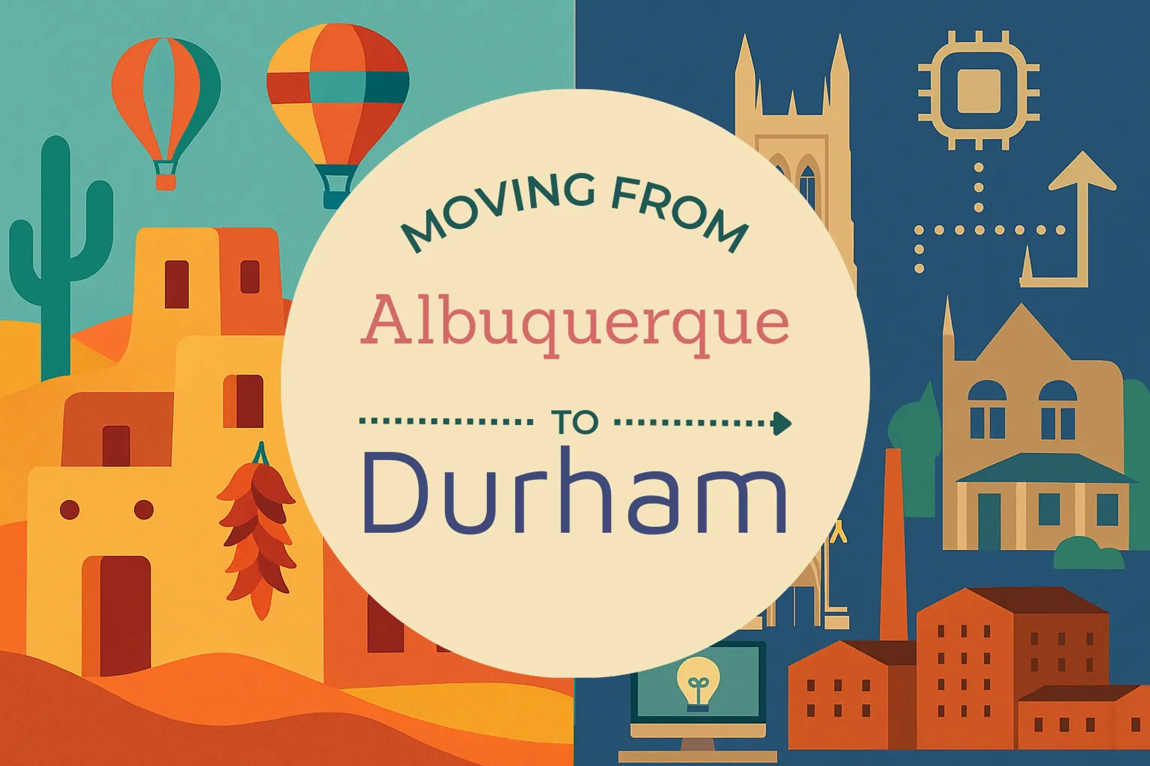 Side-by-side comparison of Albuquerque to Durham moving companies