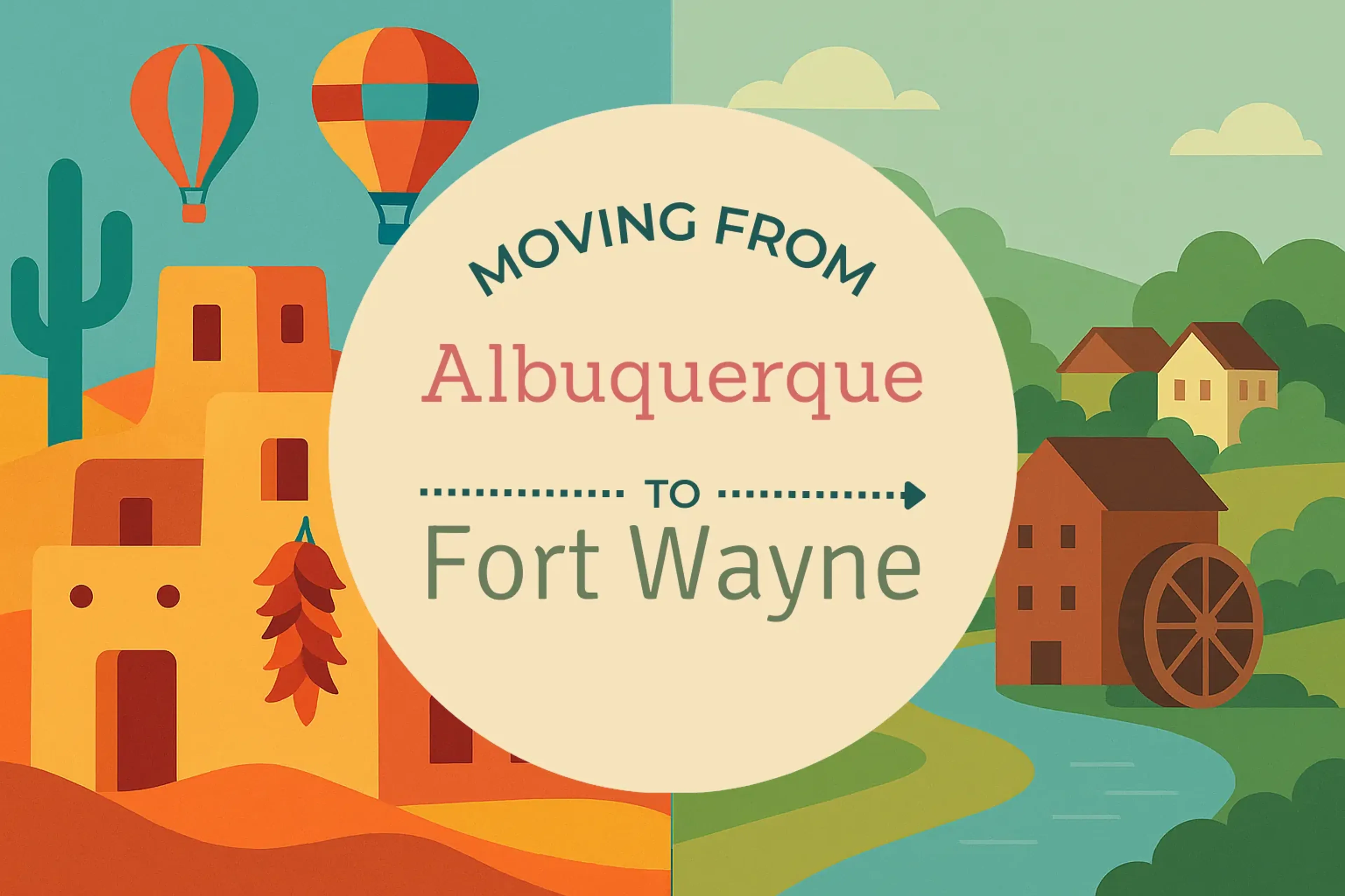 Side-by-side comparison of Albuquerque to Fort Wayne moving companies