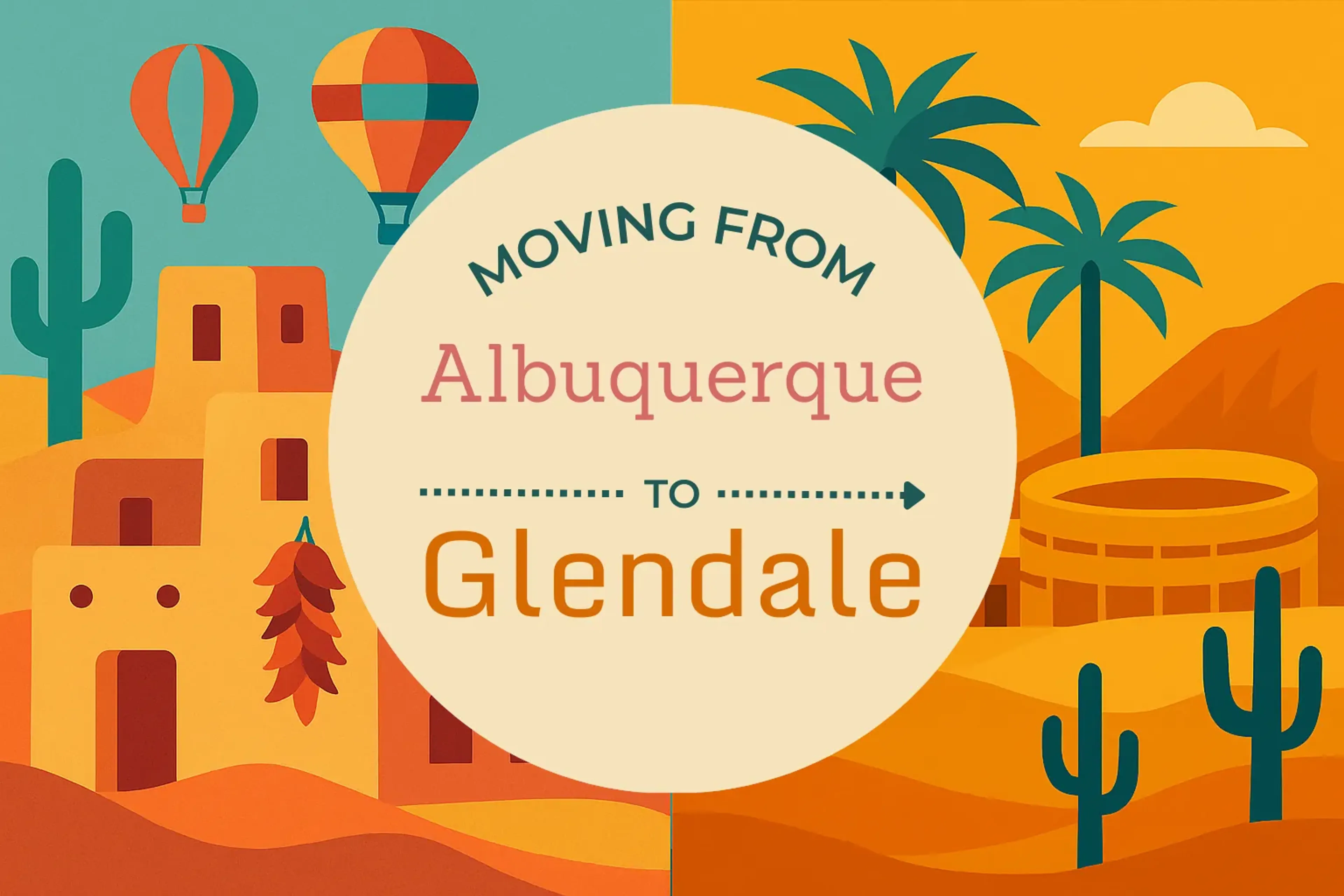 Side-by-side comparison of Albuquerque to Glendale moving companies