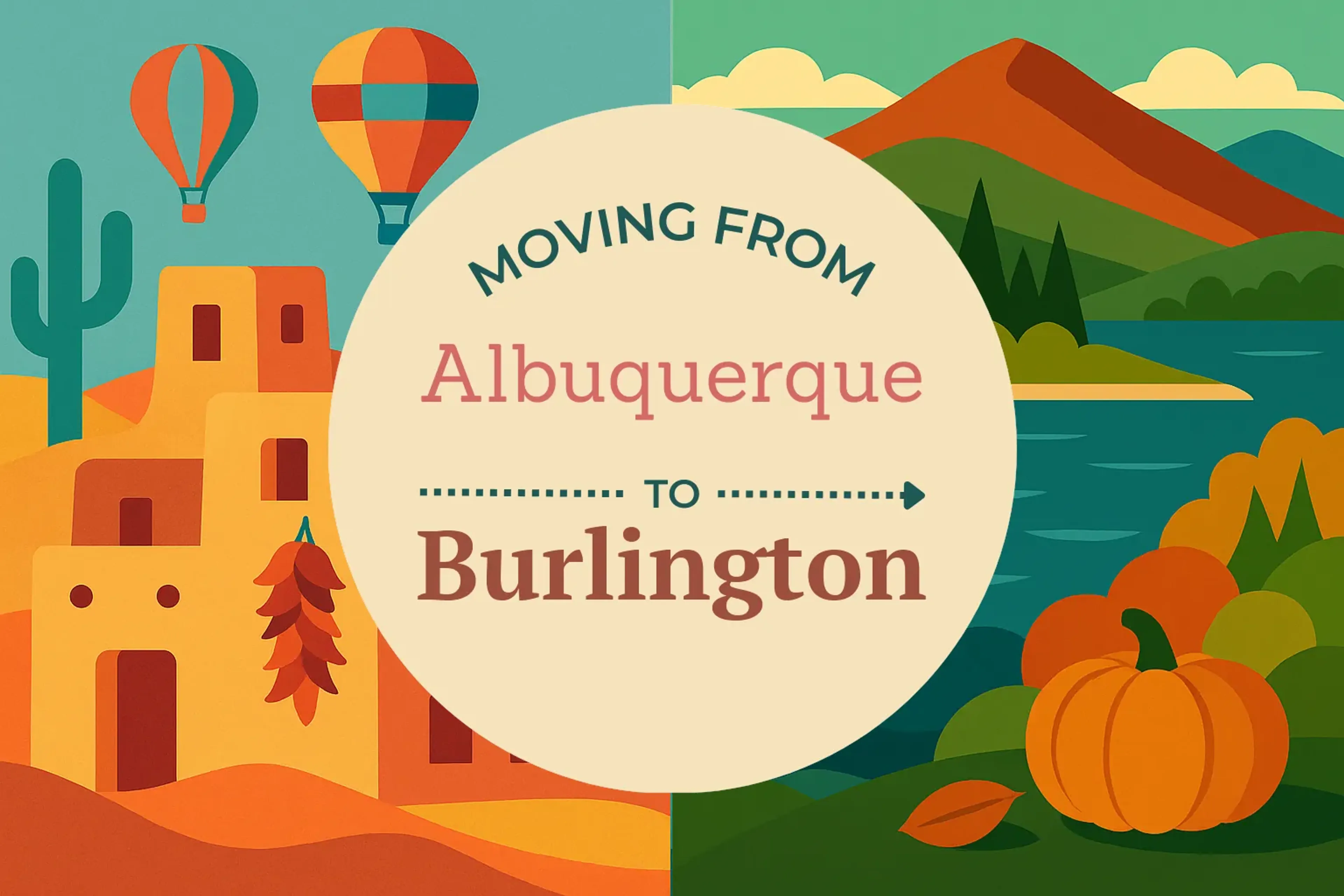 Side-by-side comparison of Albuquerque to Burlington moving companies