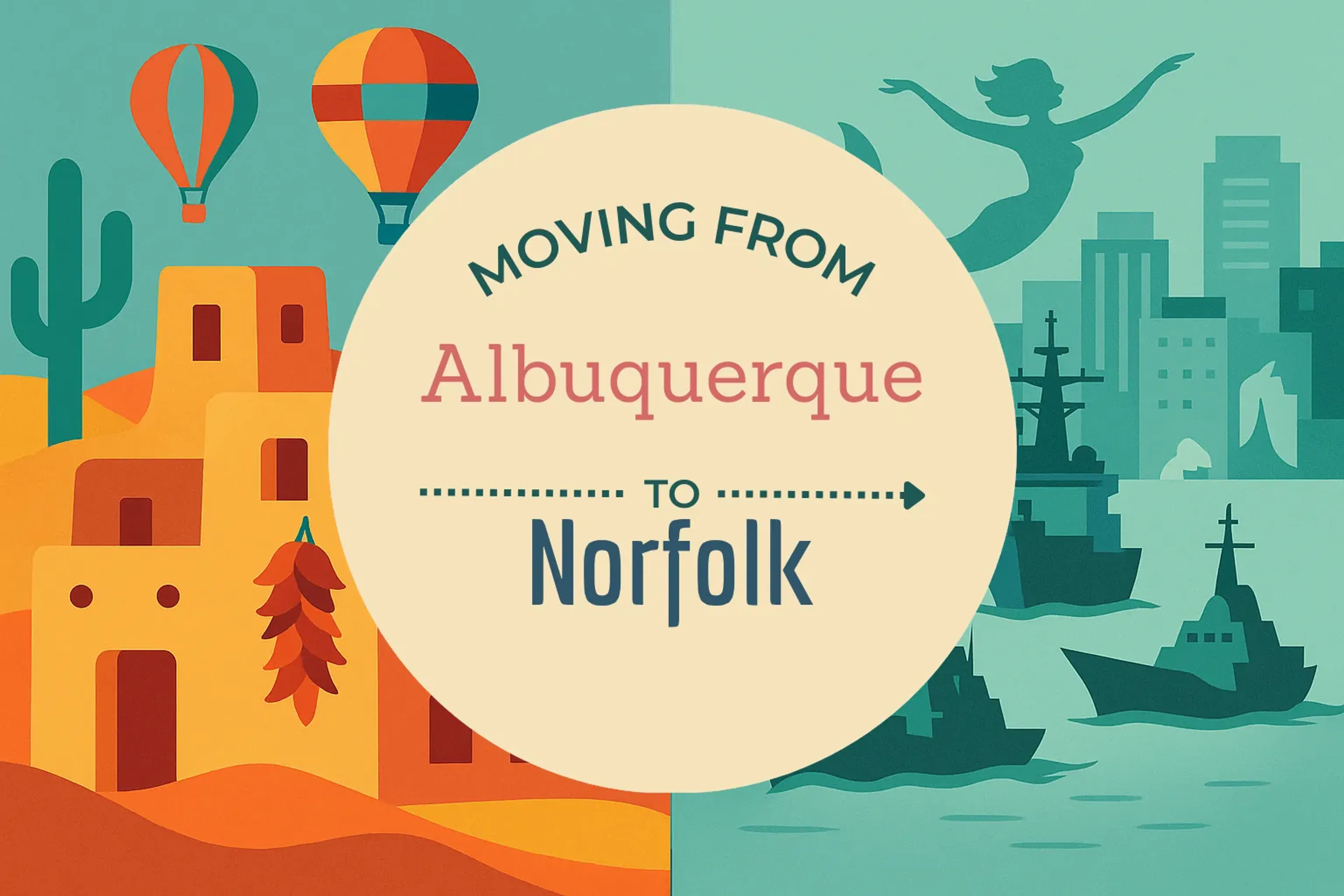 Side-by-side comparison of Albuquerque to Norfolk moving companies