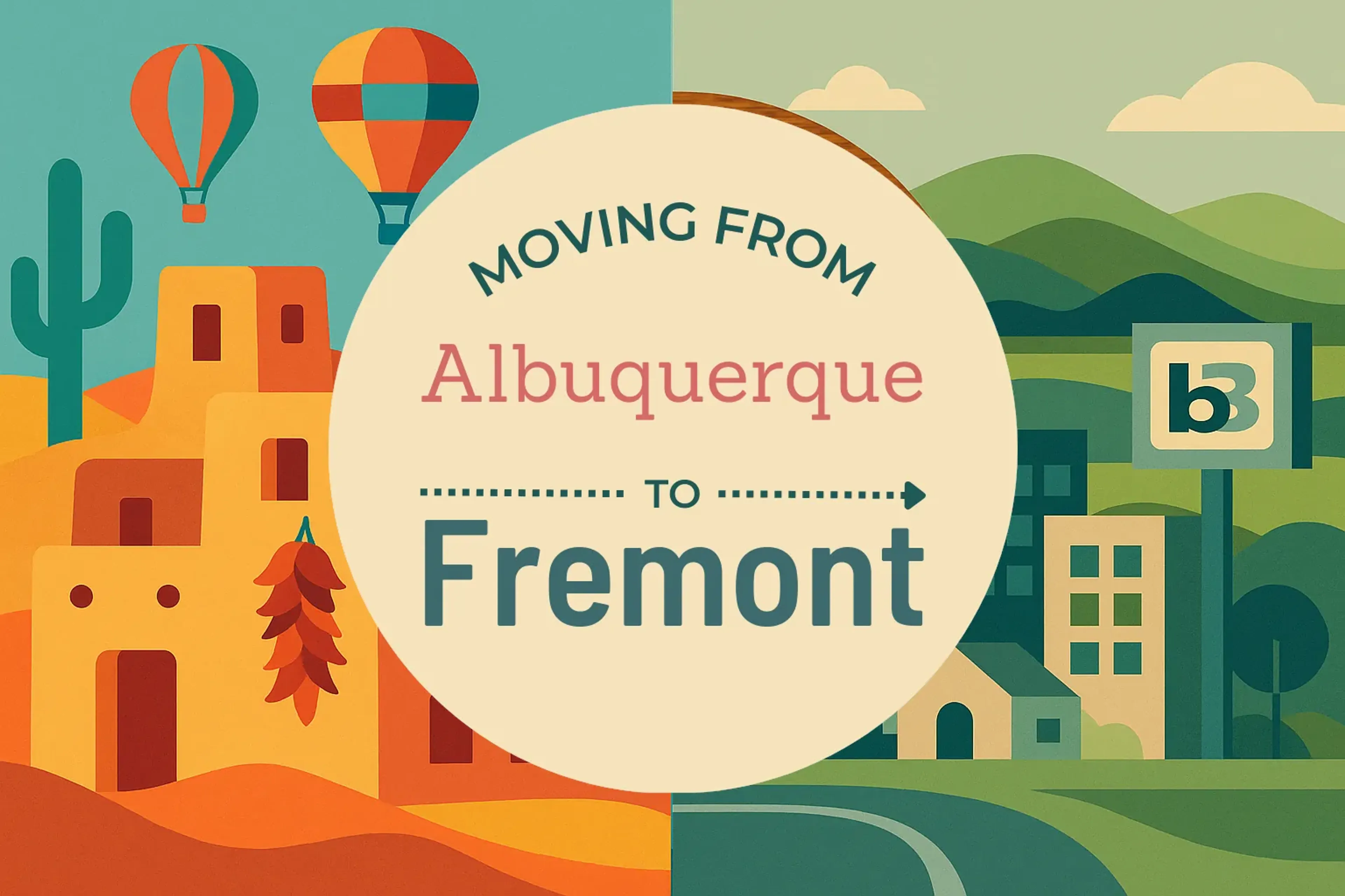 Side-by-side comparison of Albuquerque to Fremont moving companies