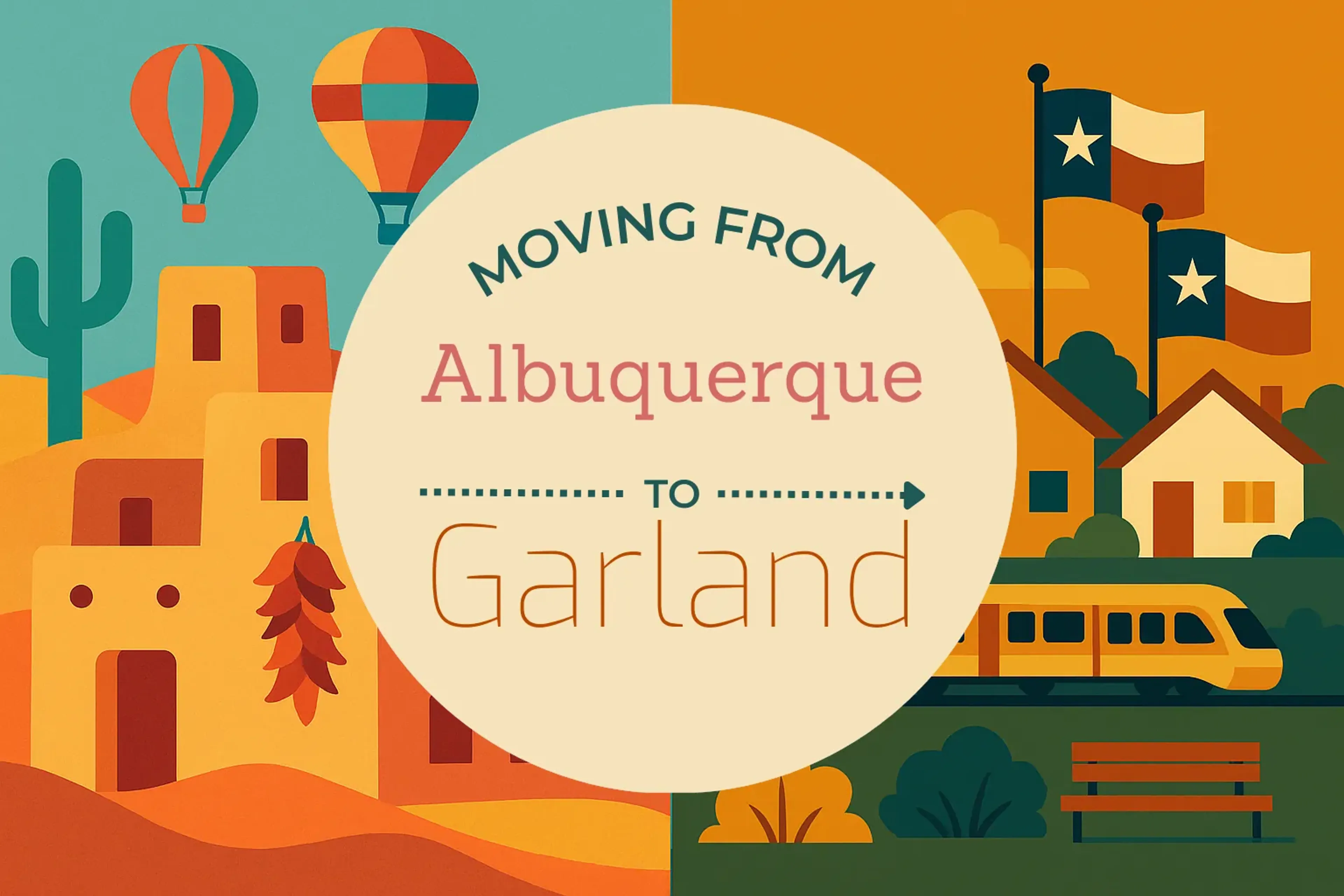Side-by-side comparison of Albuquerque to Garland moving companies