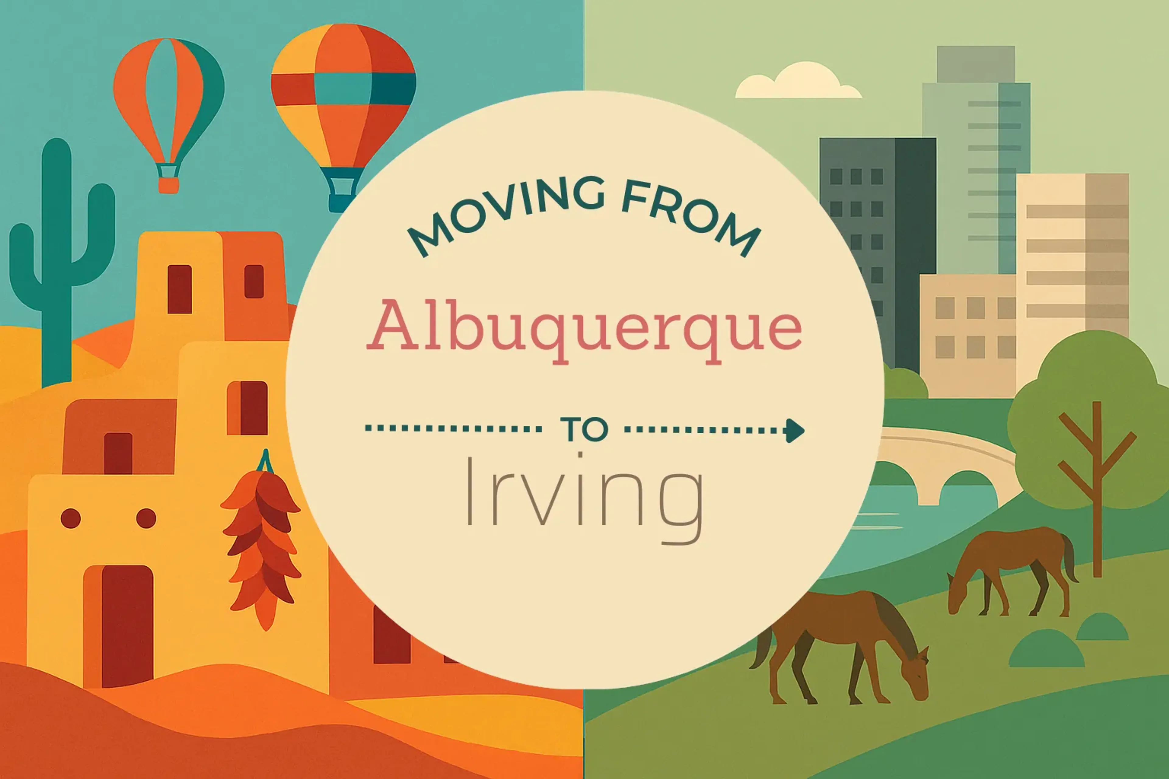 Side-by-side comparison of Albuquerque to Irving moving companies