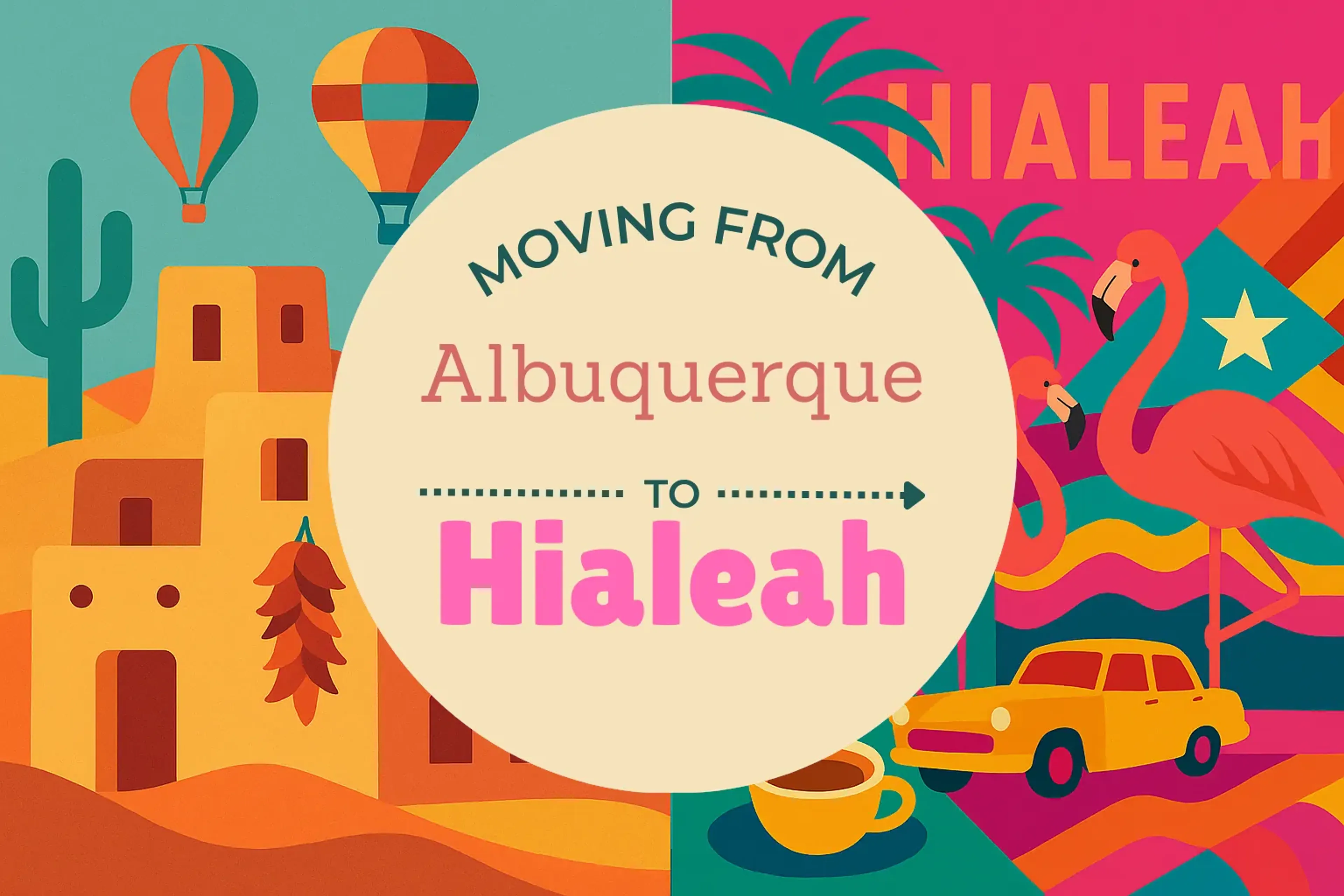 Side-by-side comparison of Albuquerque to Hialeah moving companies