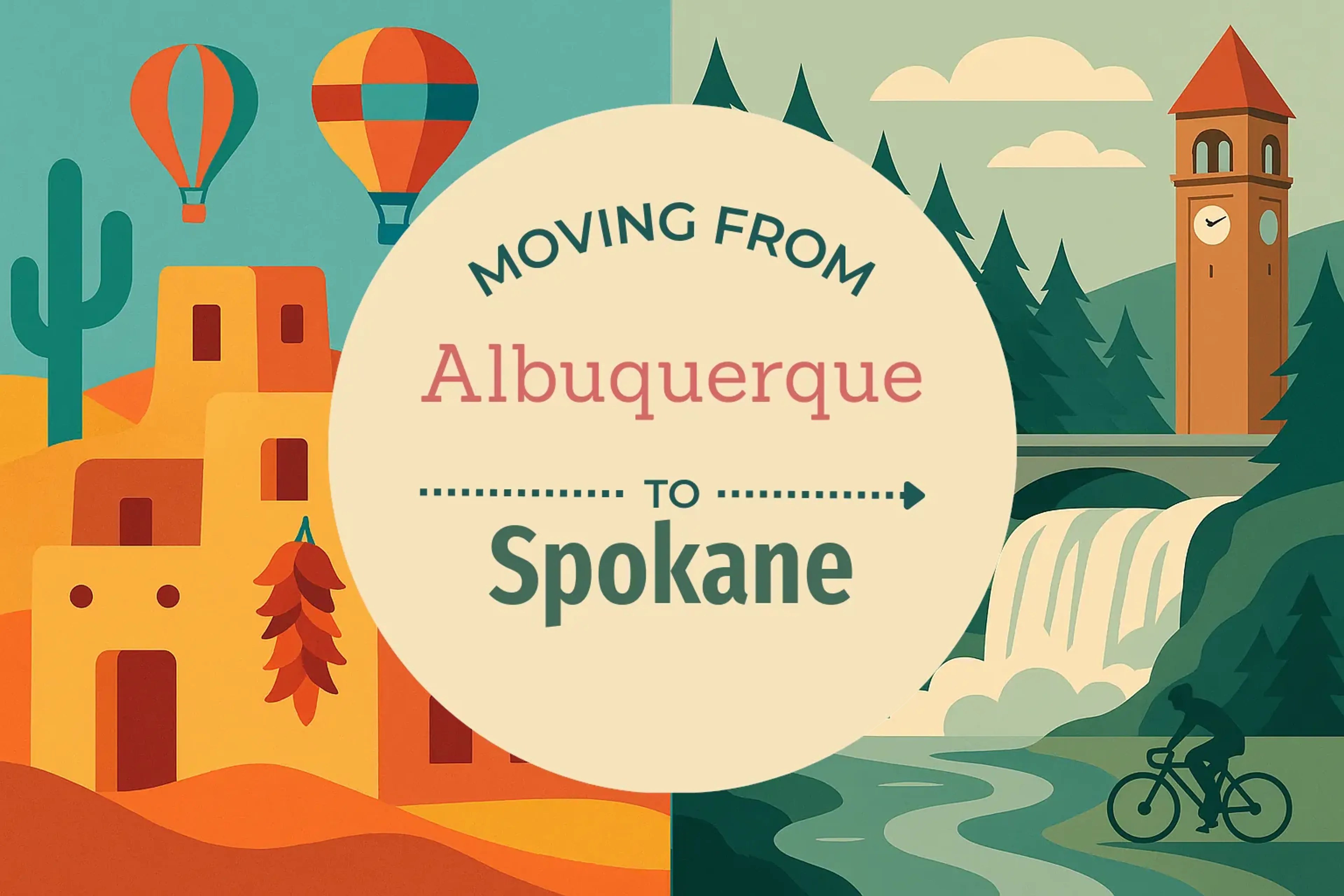 Side-by-side comparison of Albuquerque to Spokane moving companies