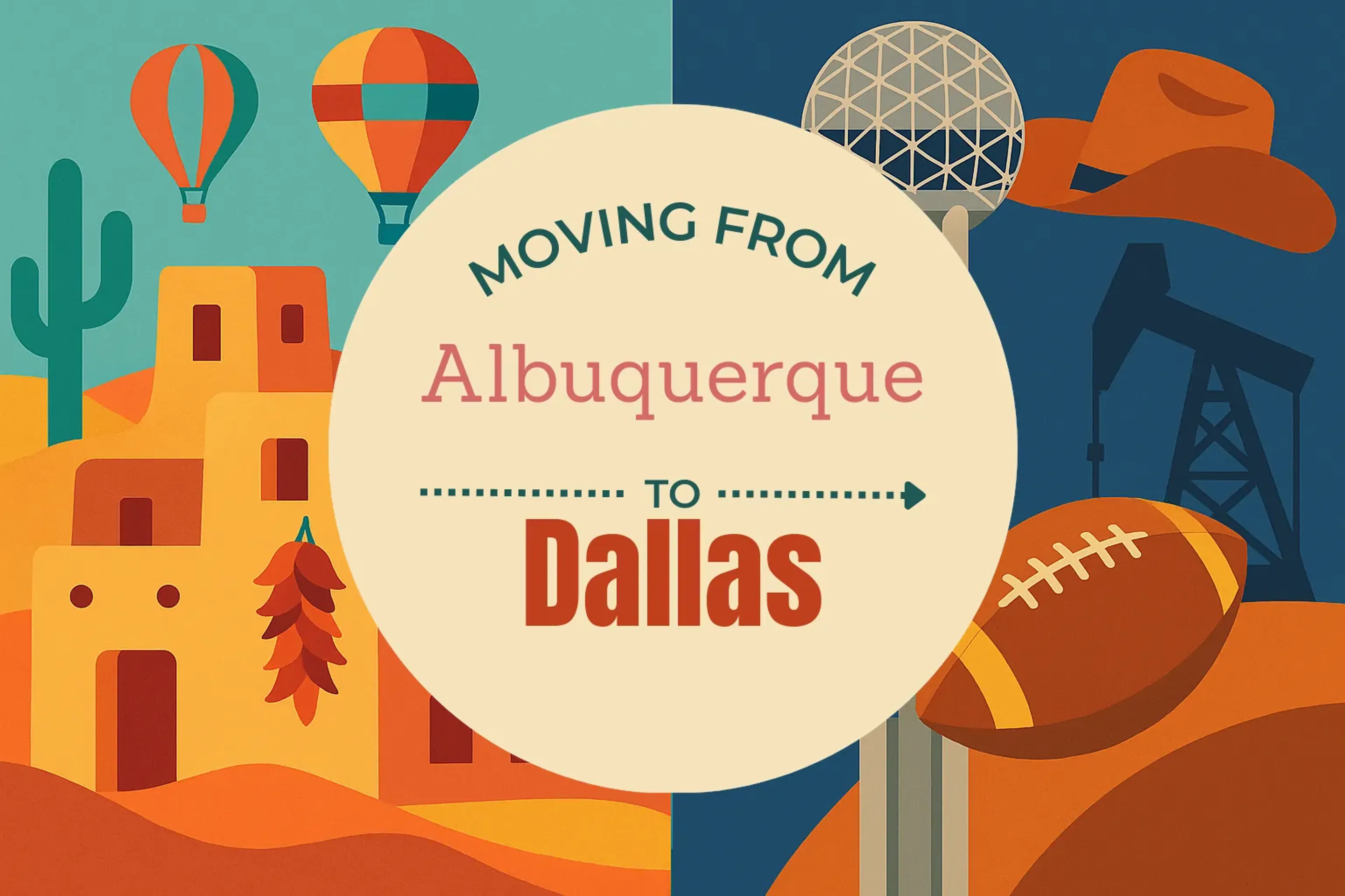Side-by-side comparison of Albuquerque to Dallas moving companies