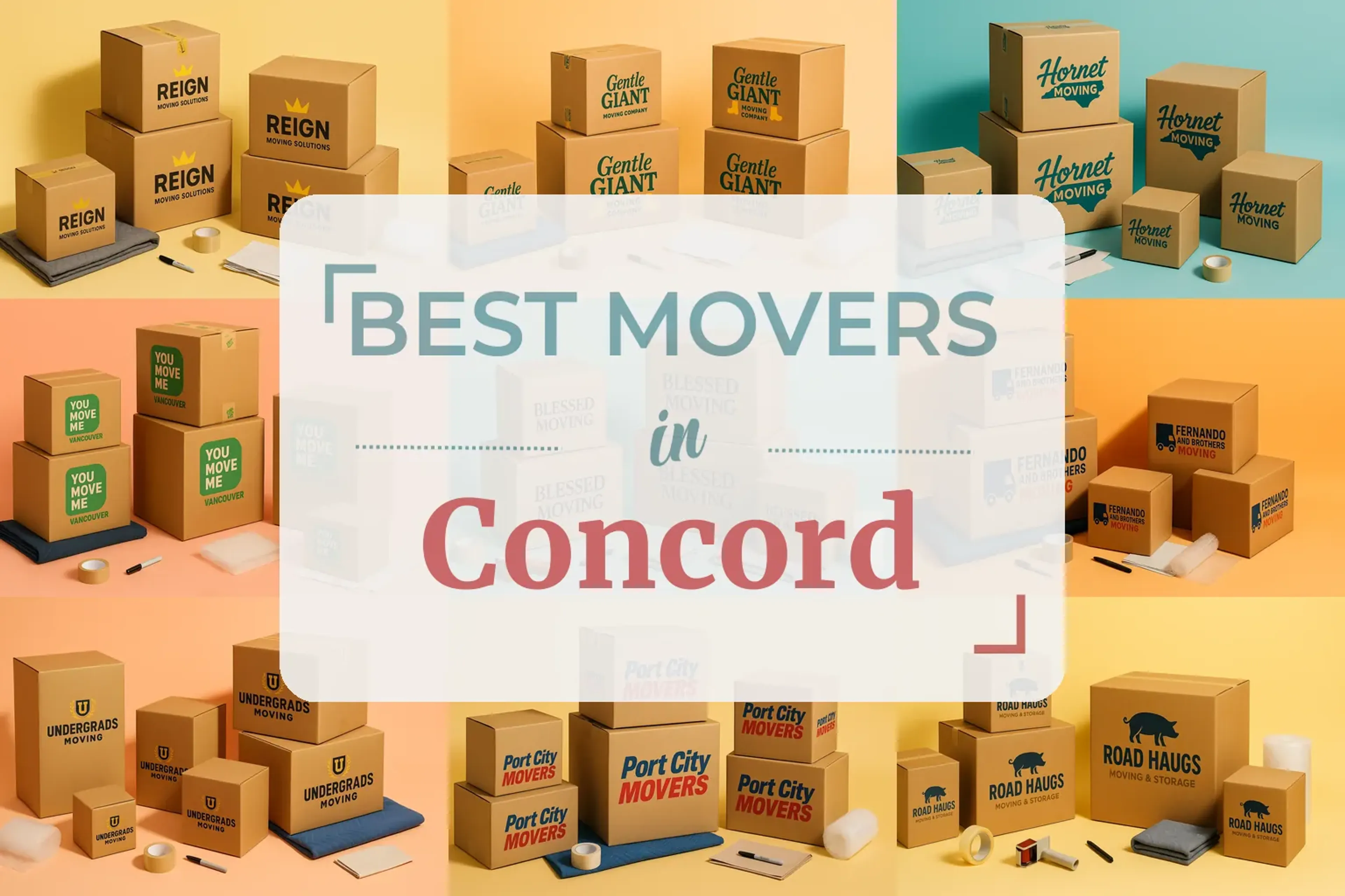 Side-by-side comparison of Concord moving companies
