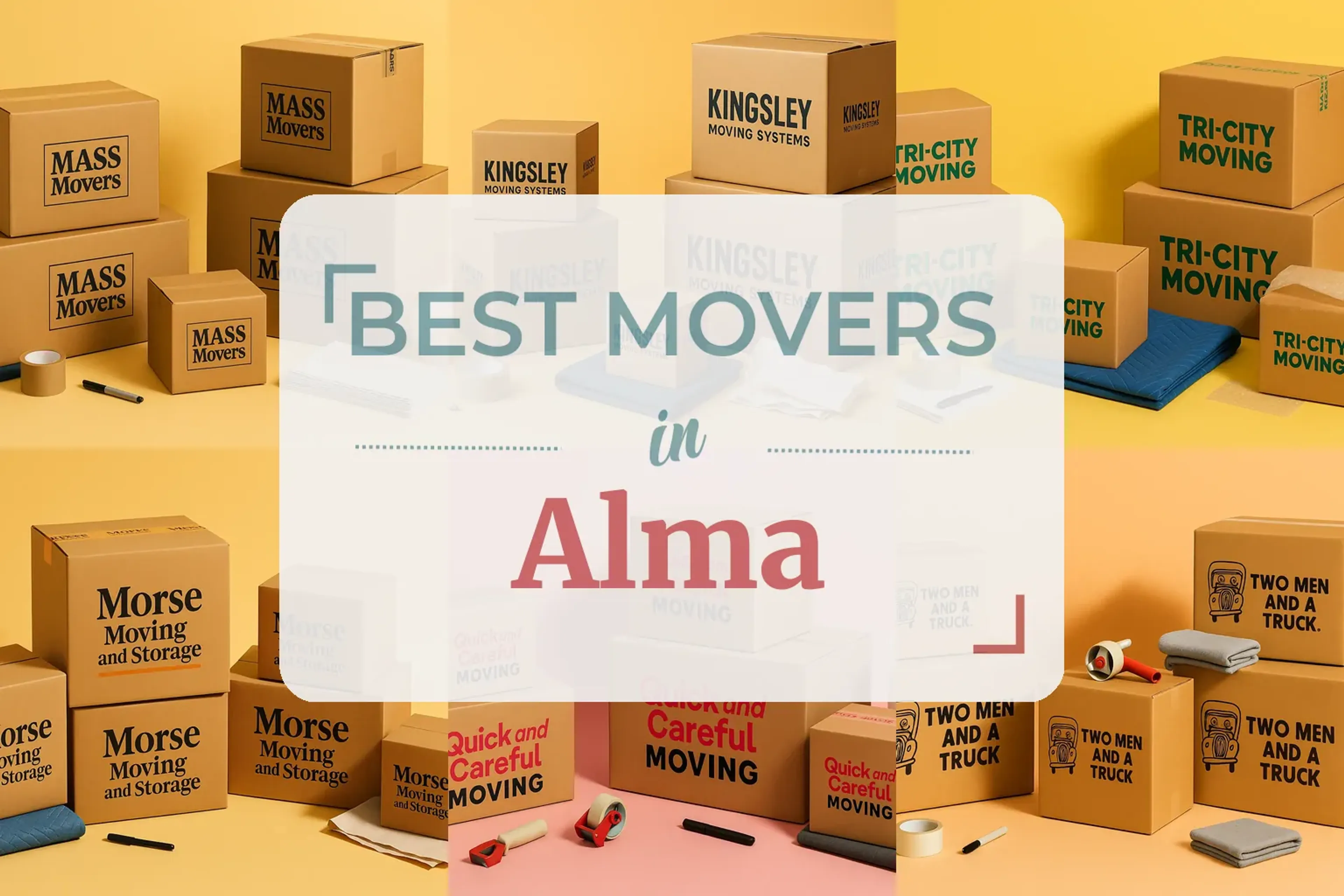 Side-by-side comparison of Alma moving companies