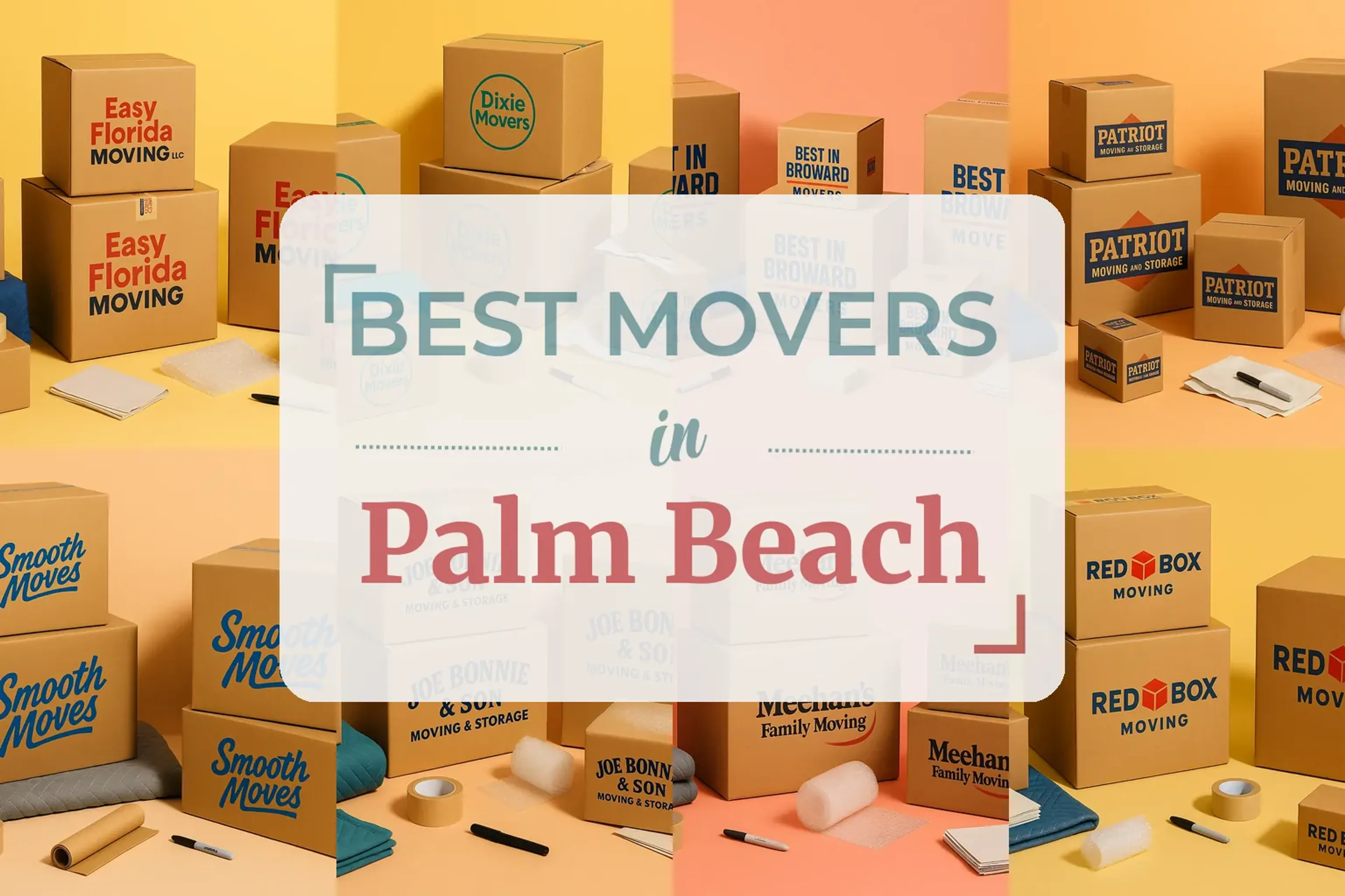 Side-by-side comparison of Palm Beach moving companies