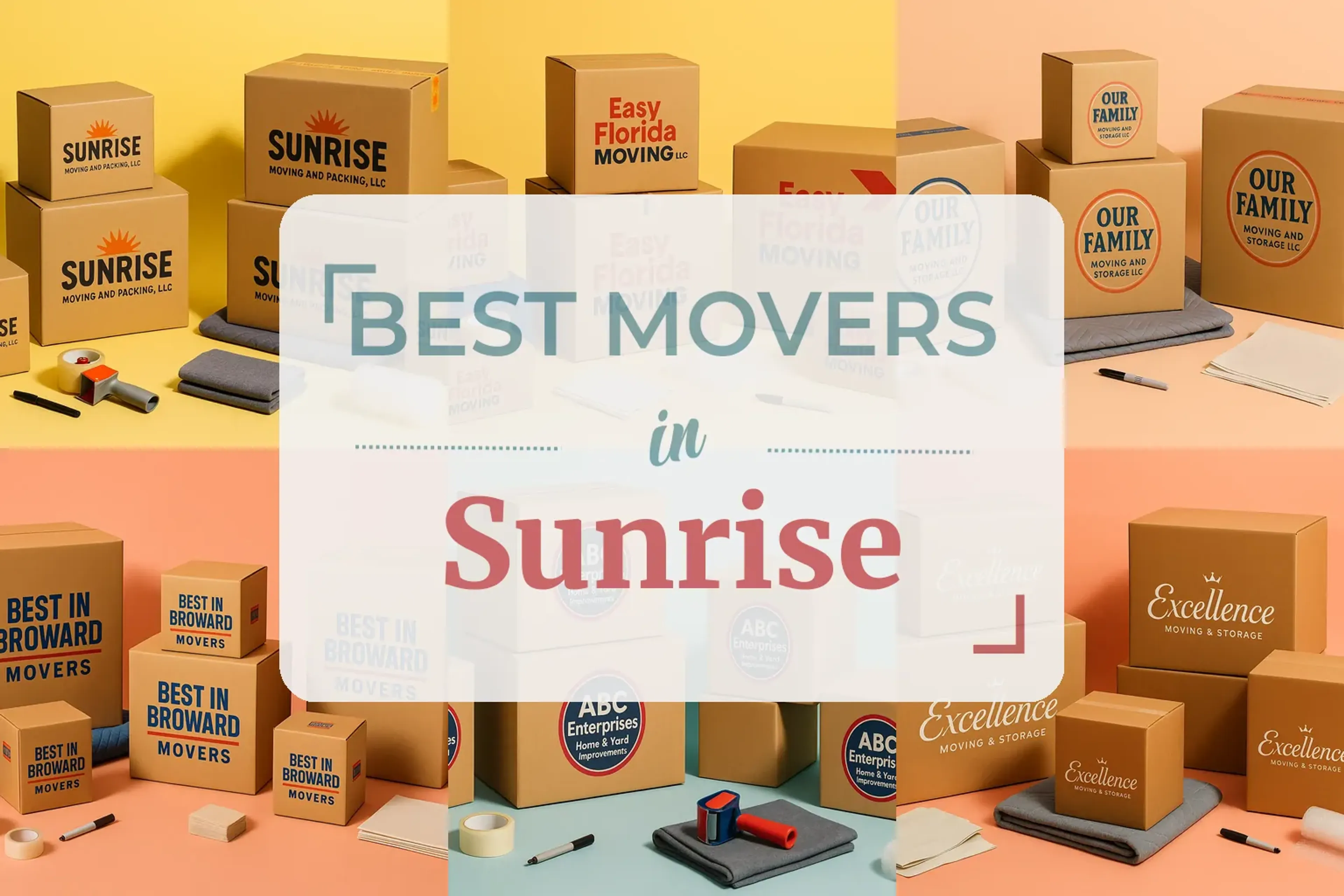 Side-by-side comparison of Sunrise moving companies