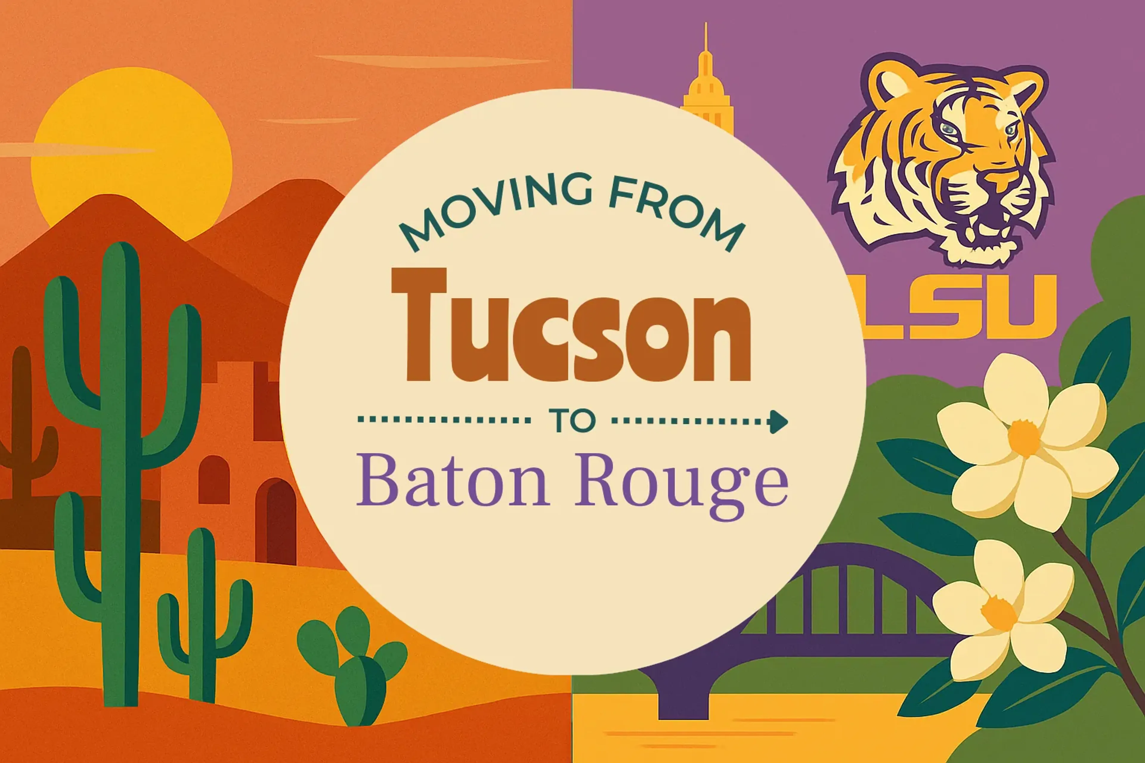 Side-by-side comparison of Tucson to Baton Rouge moving companies