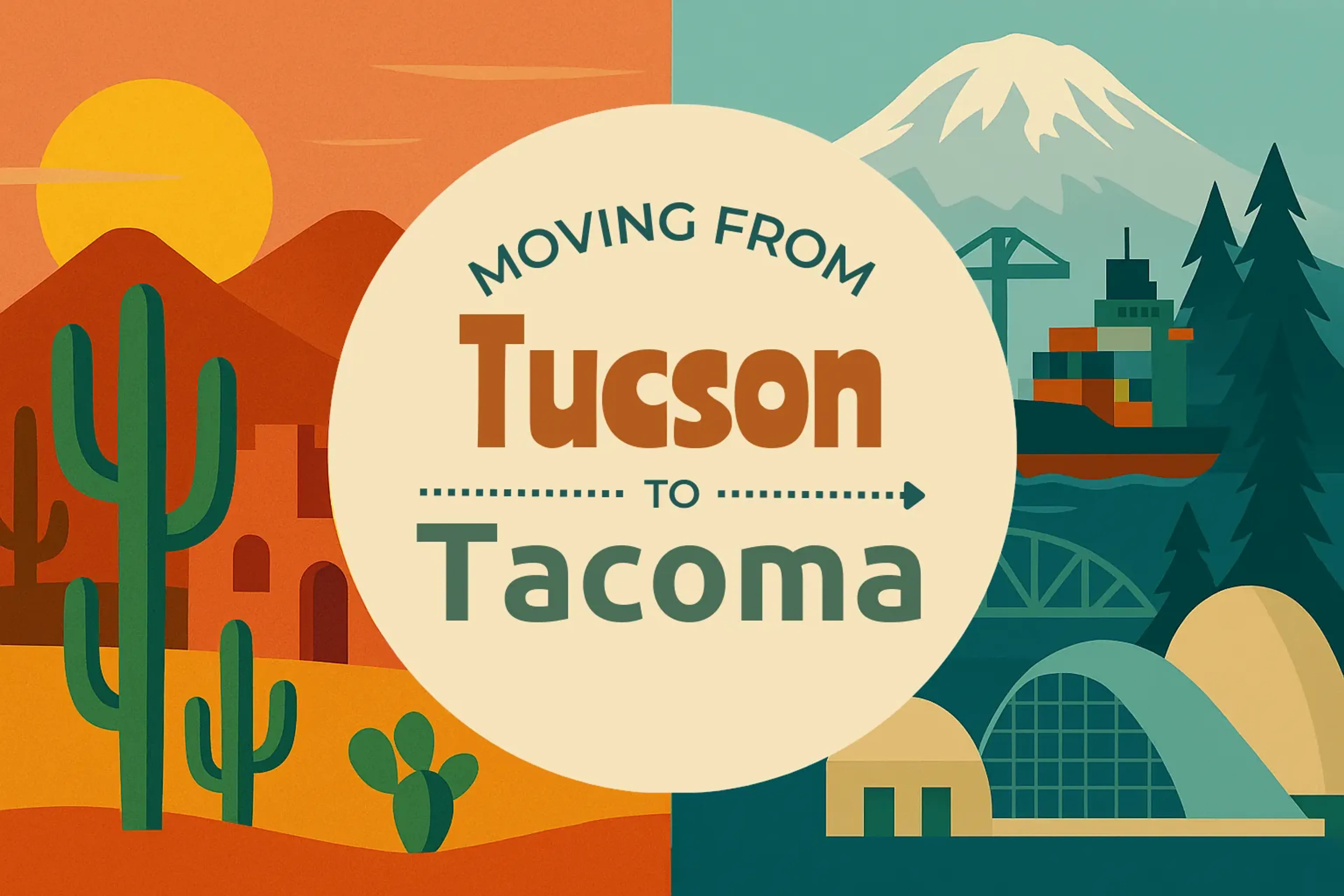 Side-by-side comparison of Tucson to Tacoma moving companies