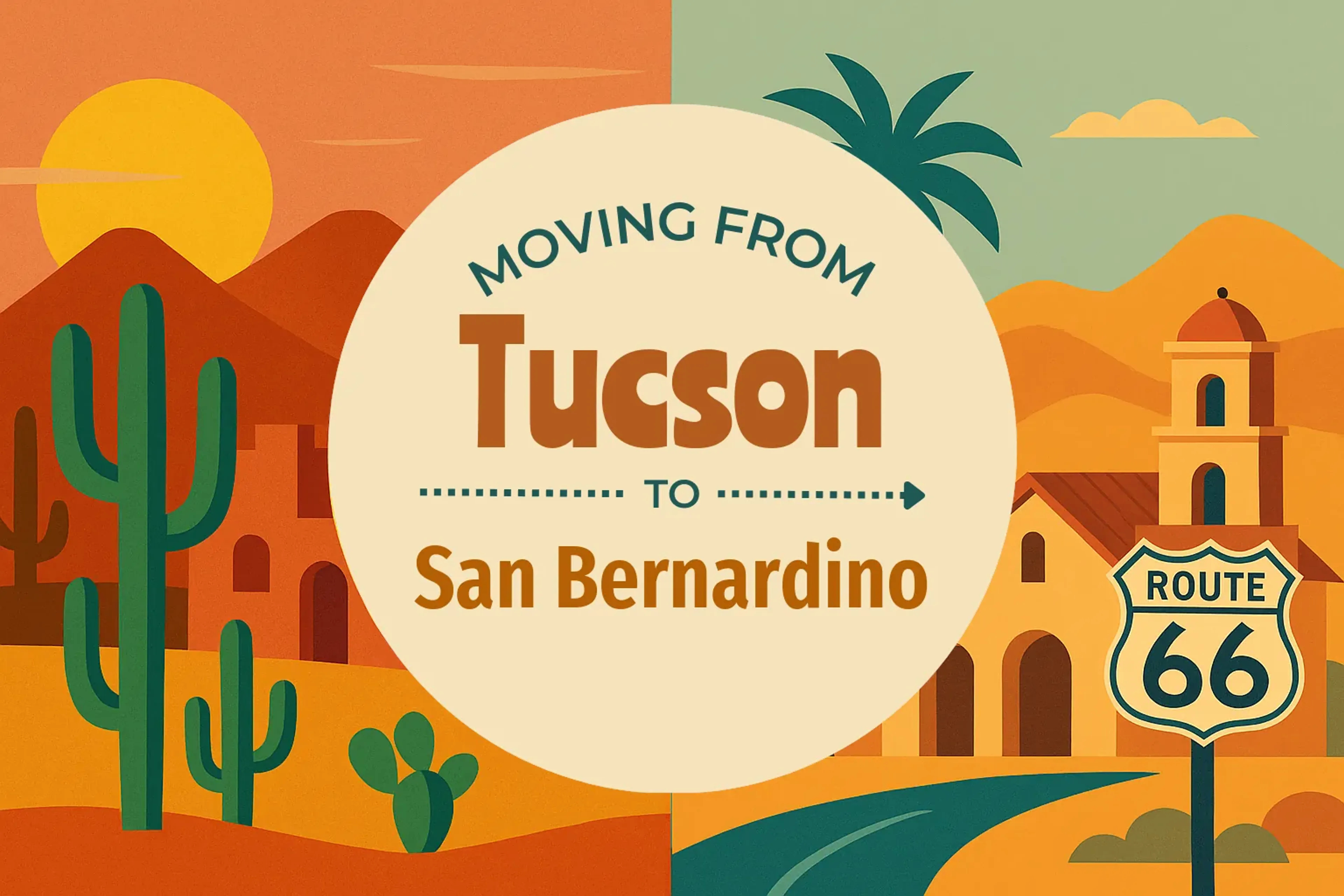 Side-by-side comparison of Tucson to San Bernardino moving companies