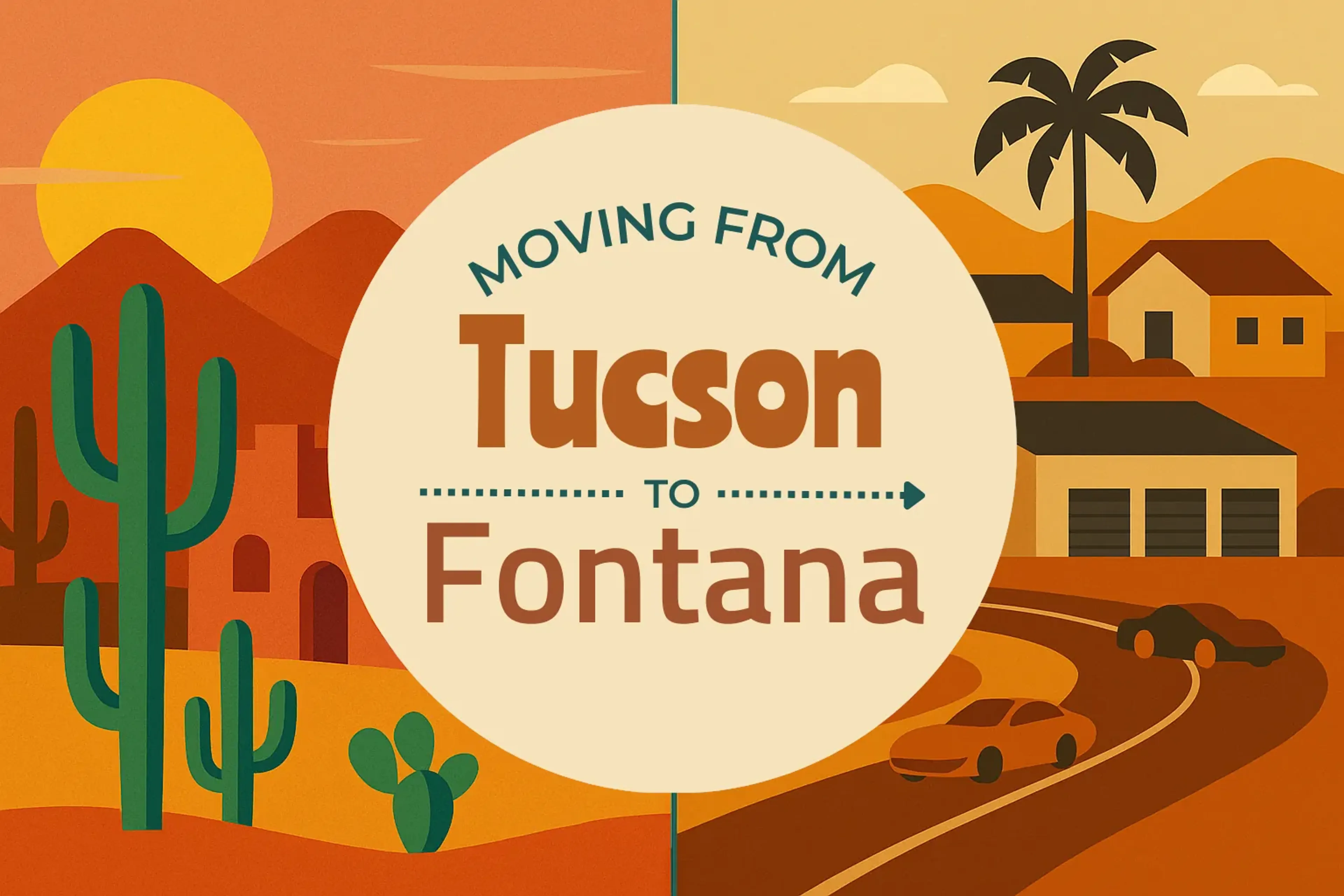 Side-by-side comparison of Tucson to Fontana moving companies
