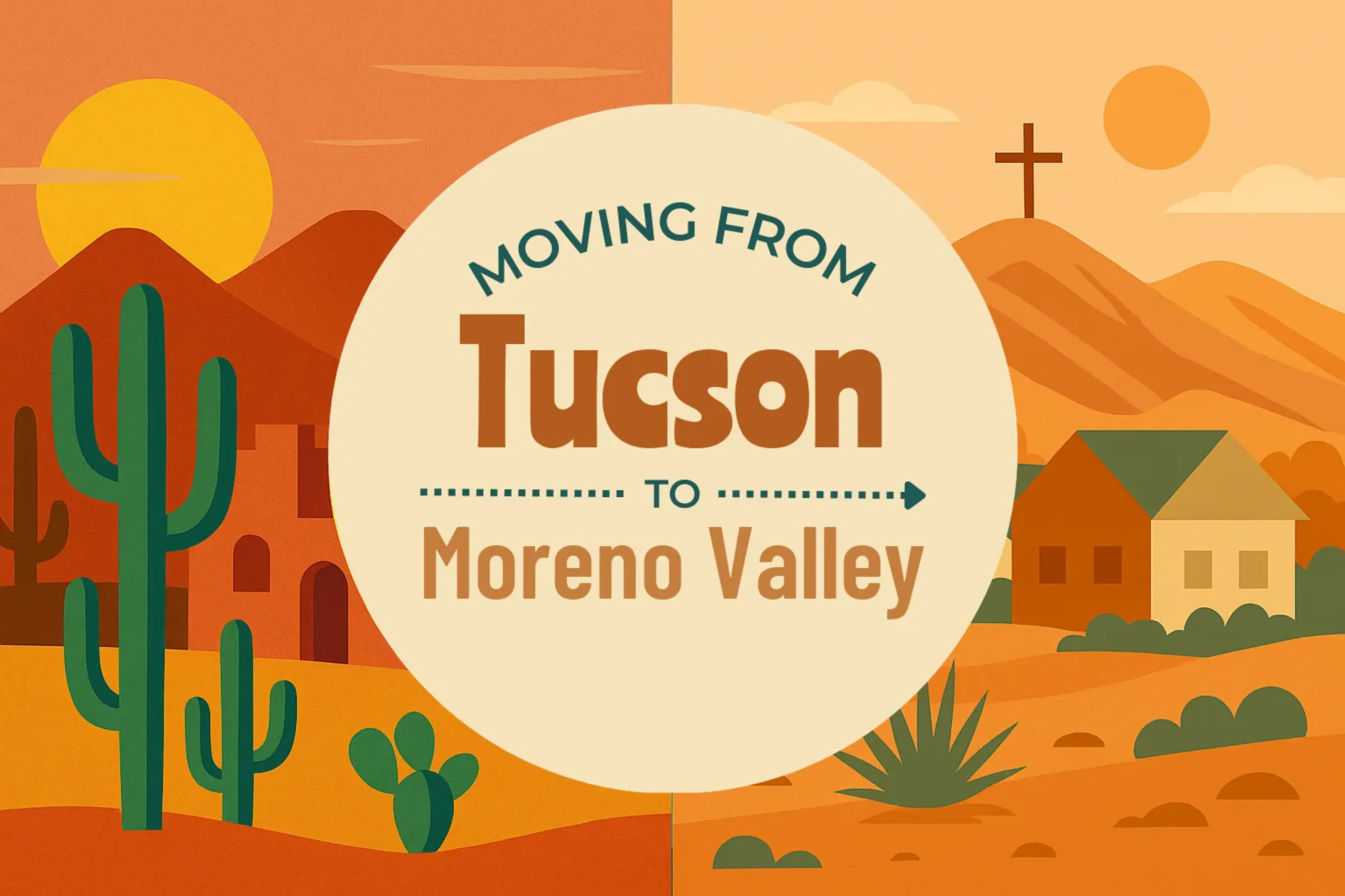 Side-by-side comparison of Tucson to Moreno Valley moving companies