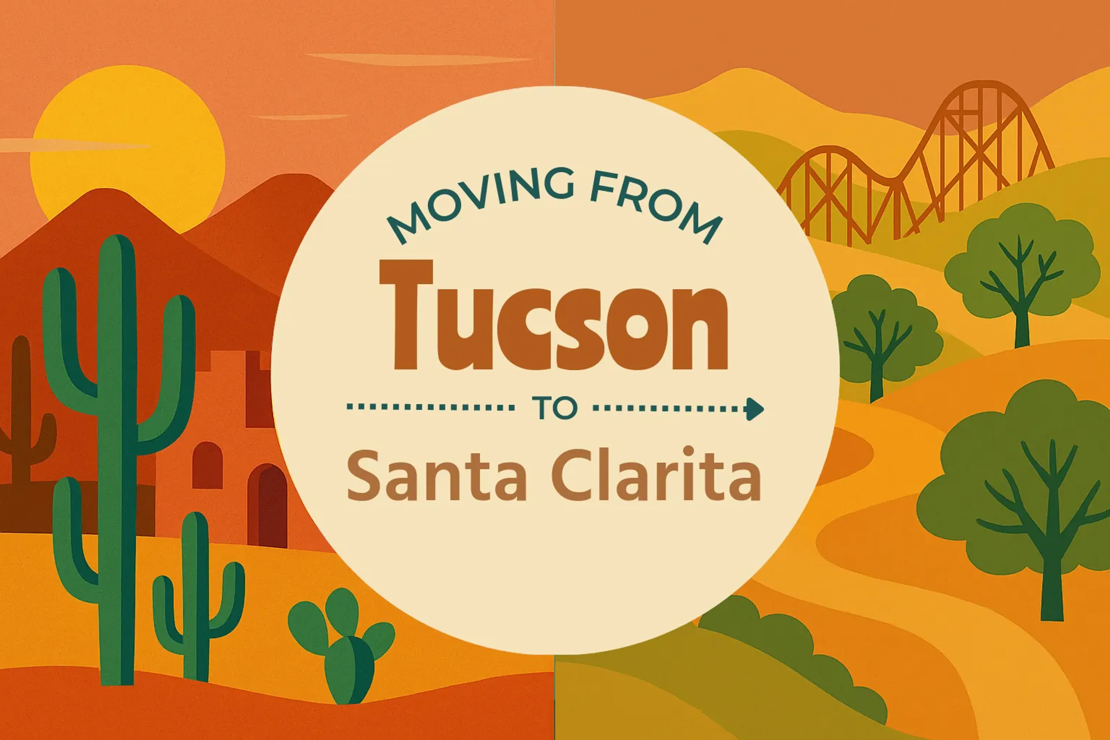 Side-by-side comparison of Tucson to Santa Clarita moving companies