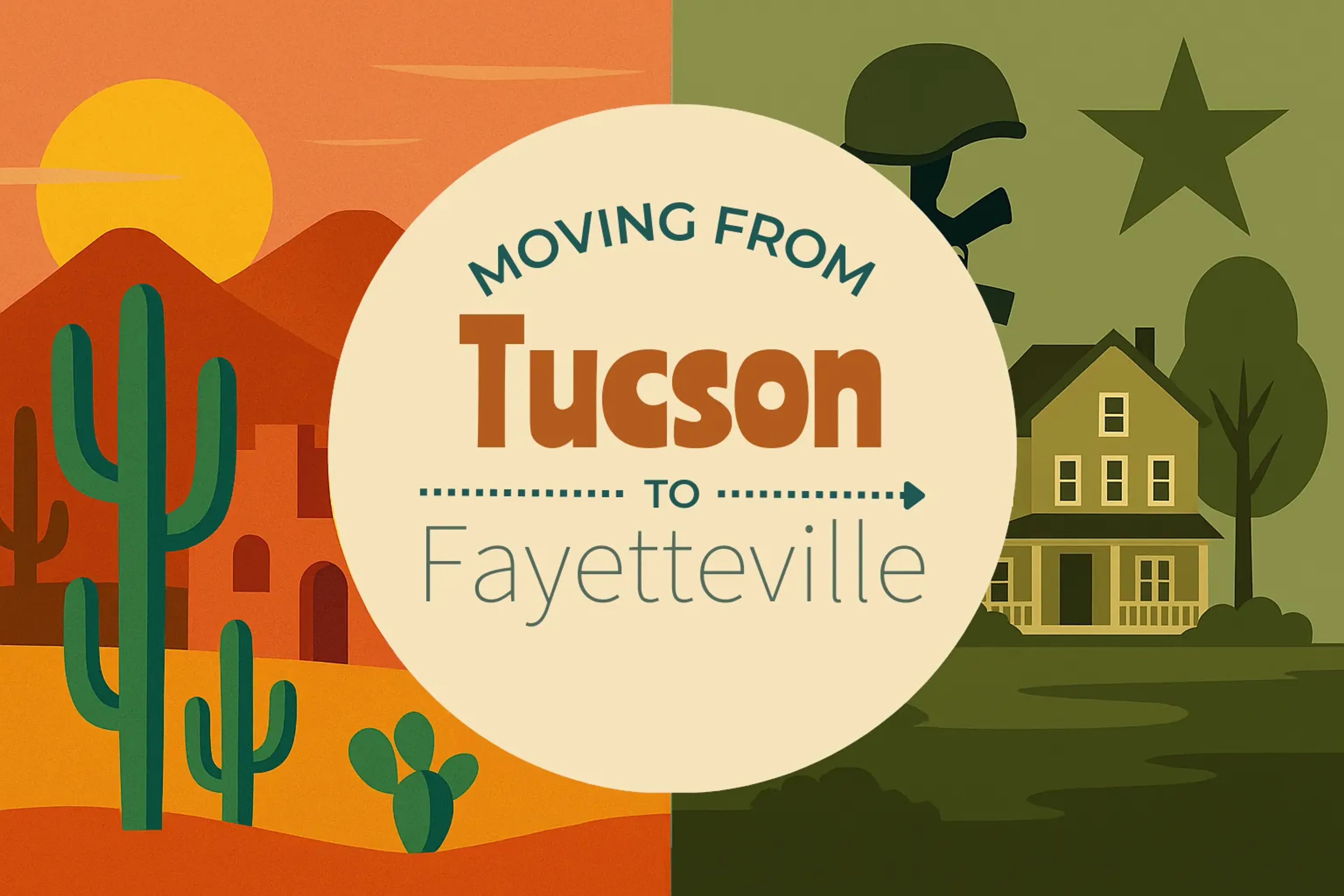Side-by-side comparison of Tucson to Fayetteville moving companies